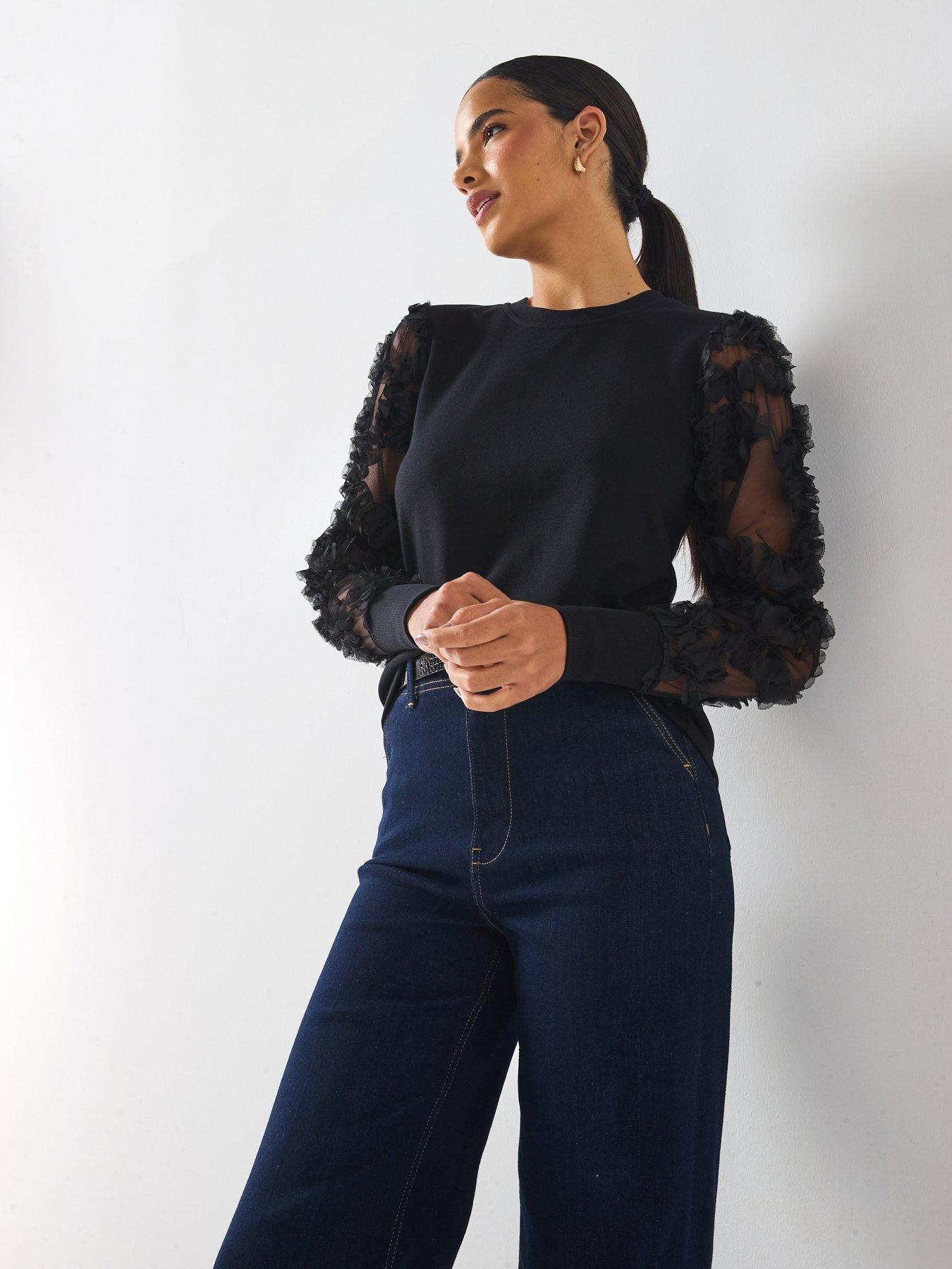 Image 1 of 6 of JDY Fairview Long Sleeve Jersey Jumper - Black