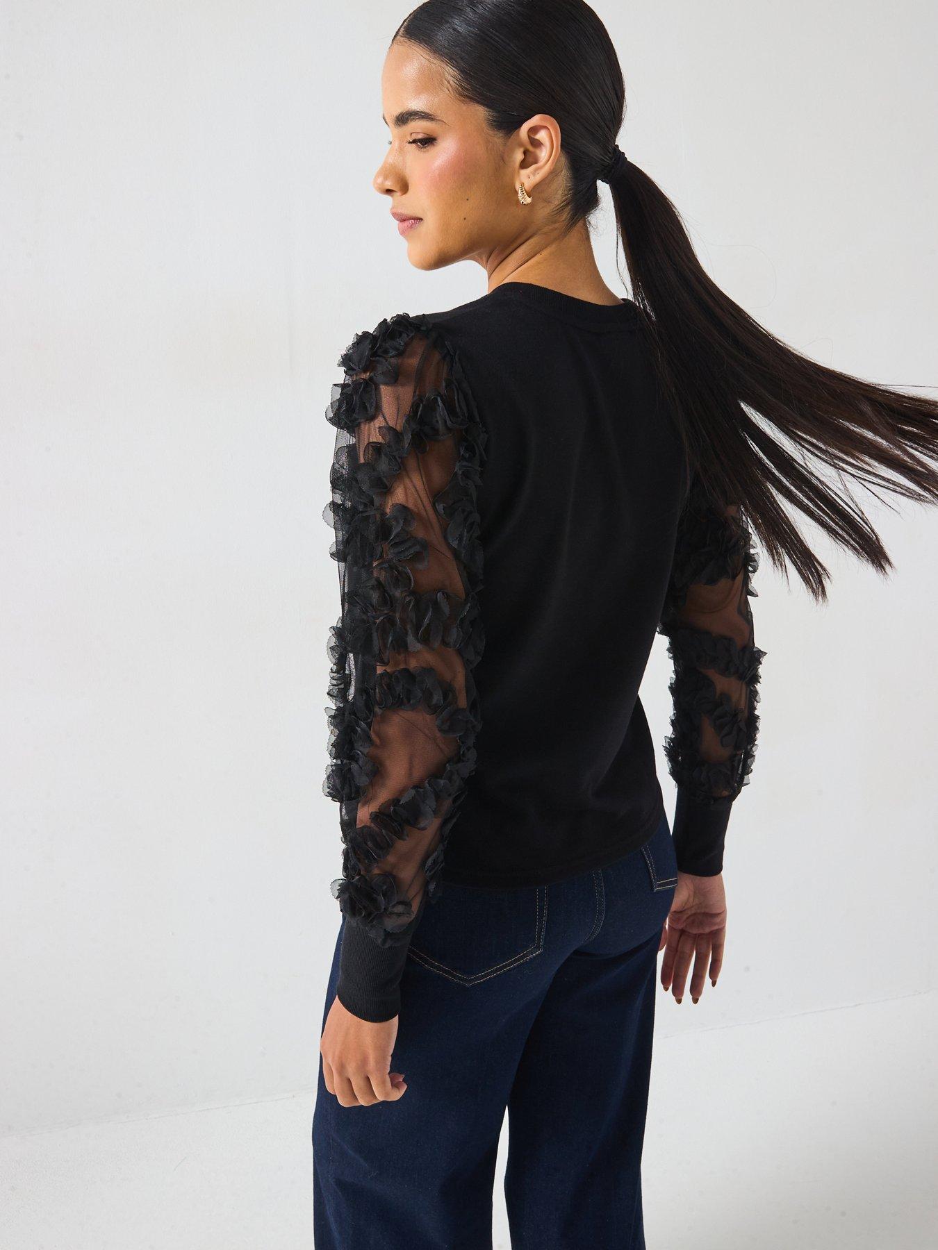 Image 6 of 6 of JDY Fairview Long Sleeve Jersey Jumper - Black