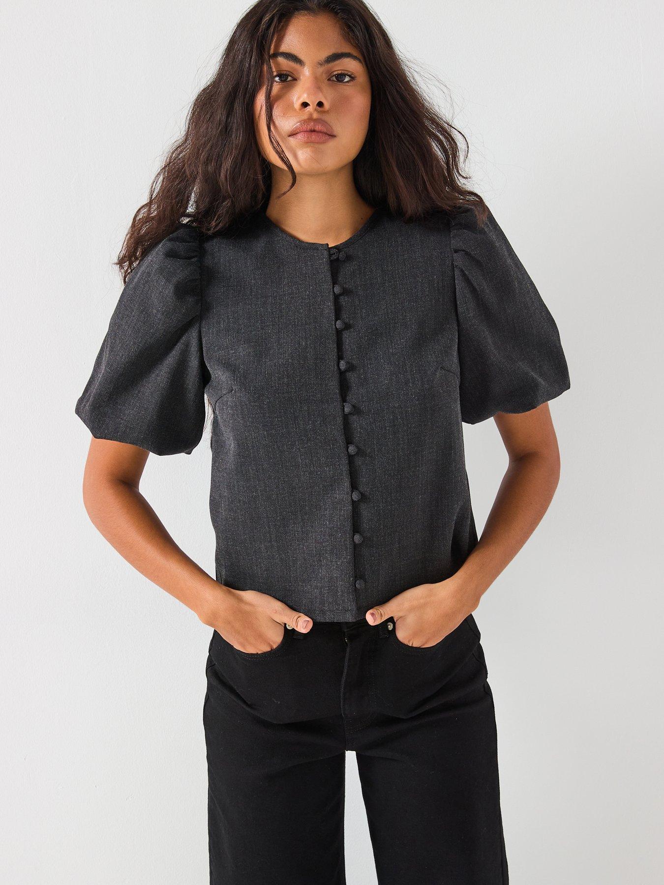 vero-moda-vera-moda-puff-sleeve-top-grey
