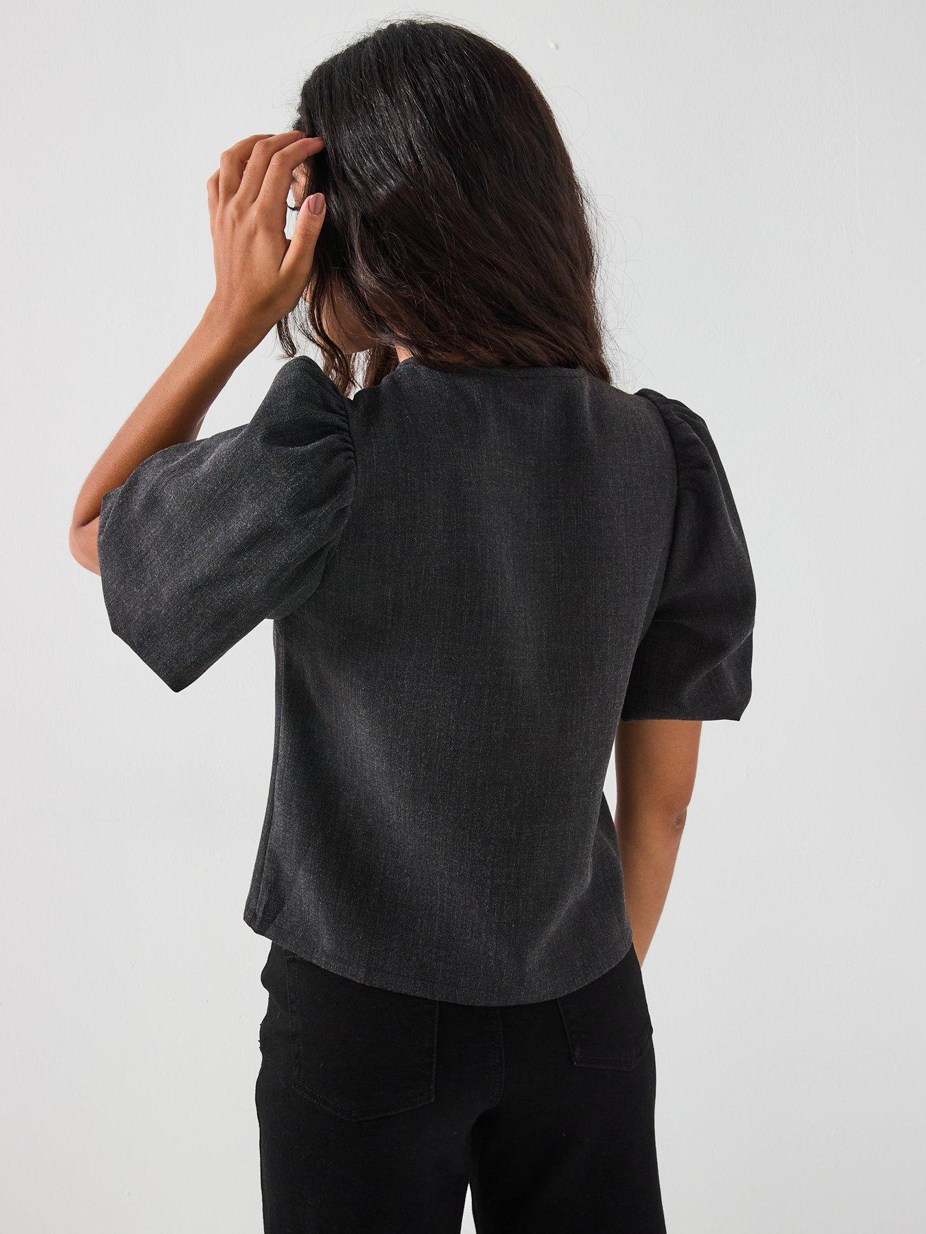 vero-moda-vera-moda-puff-sleeve-top-greystillFront