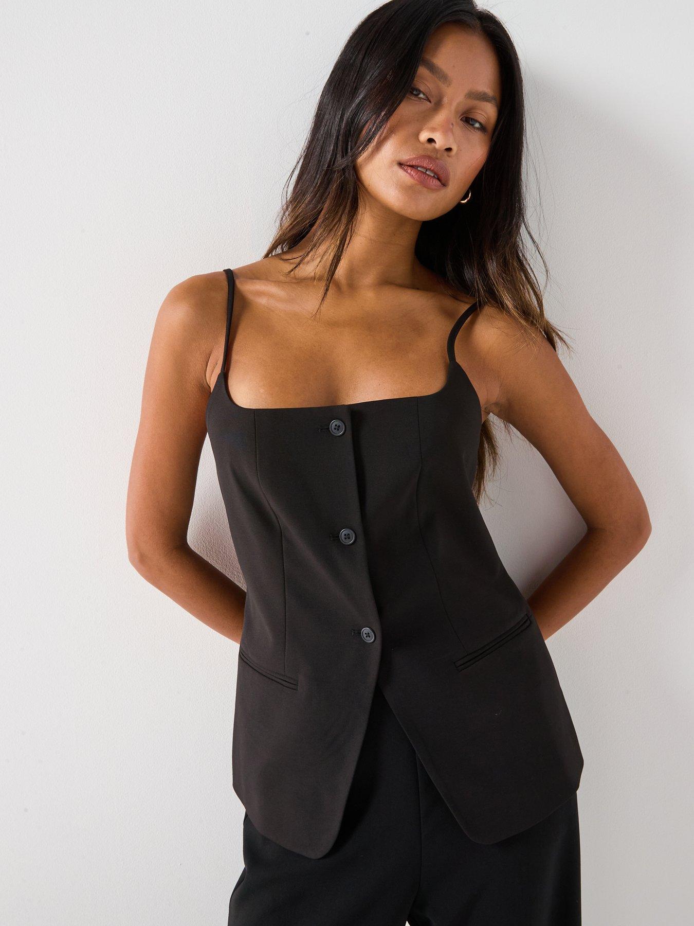 Only Ladora Strap Vest Top - Black
