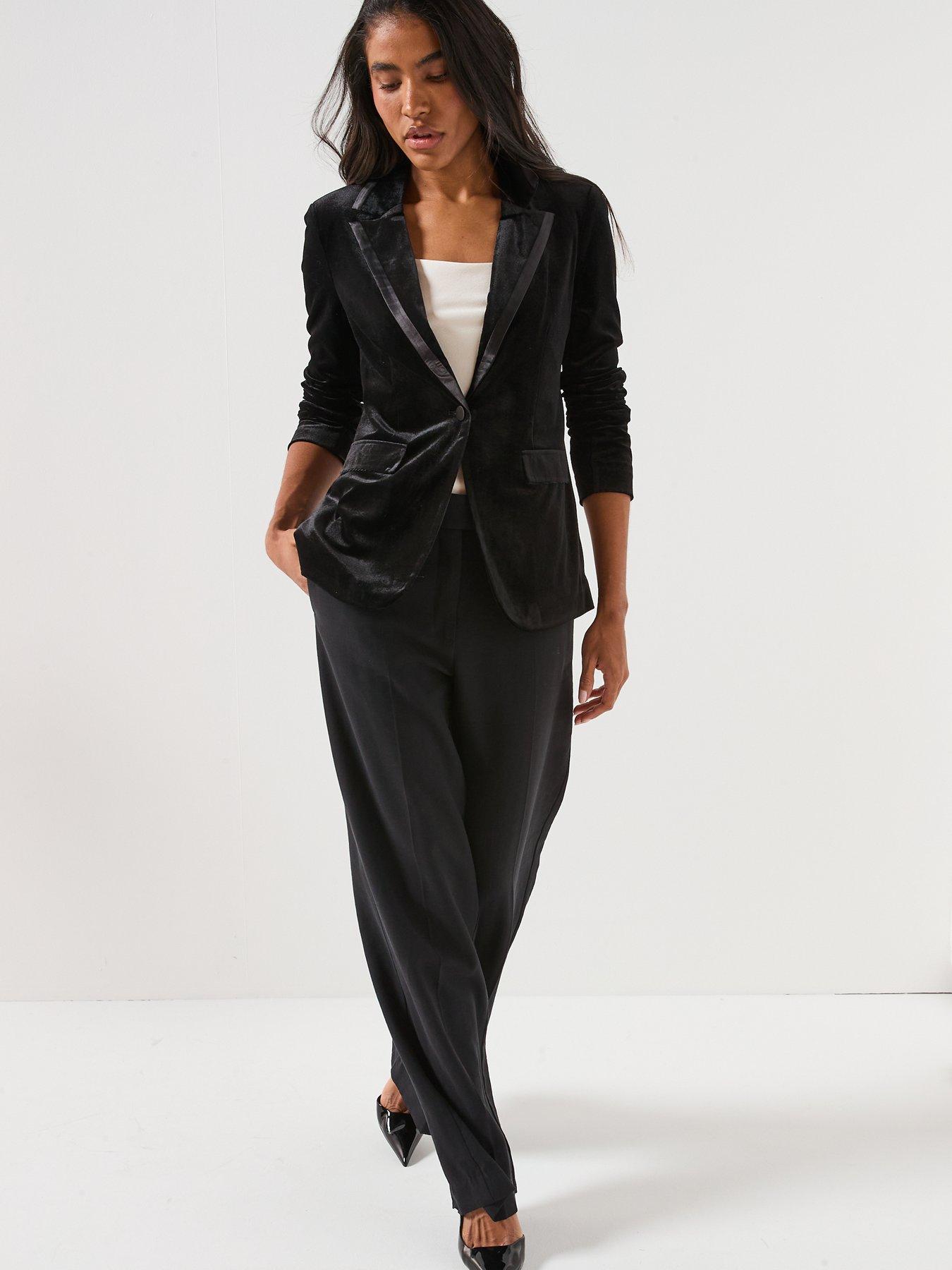 VERO MODA rechtvallende blazer VMVERINA zwart