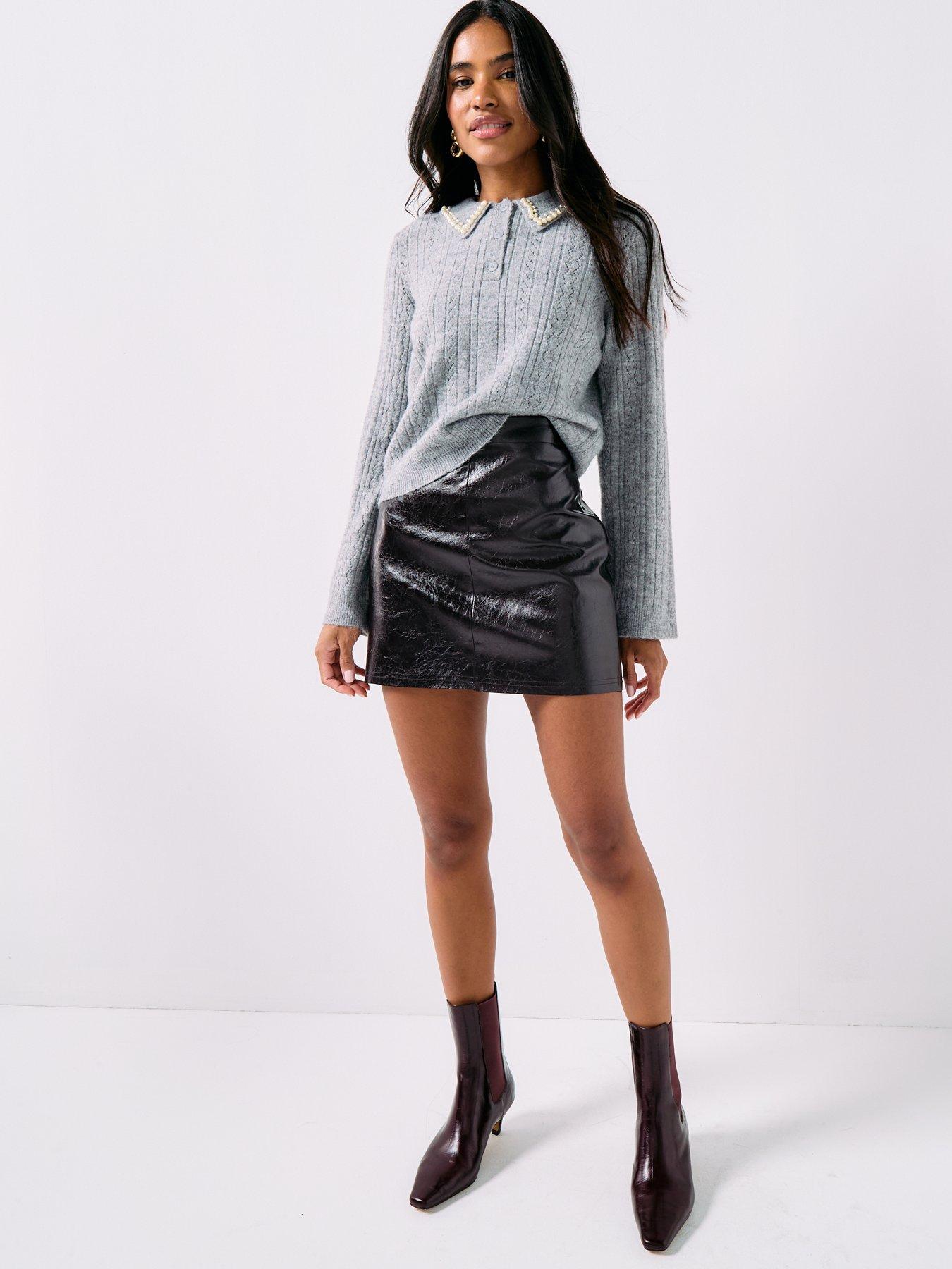 jdy-high-waist-skirt-dark-brownback