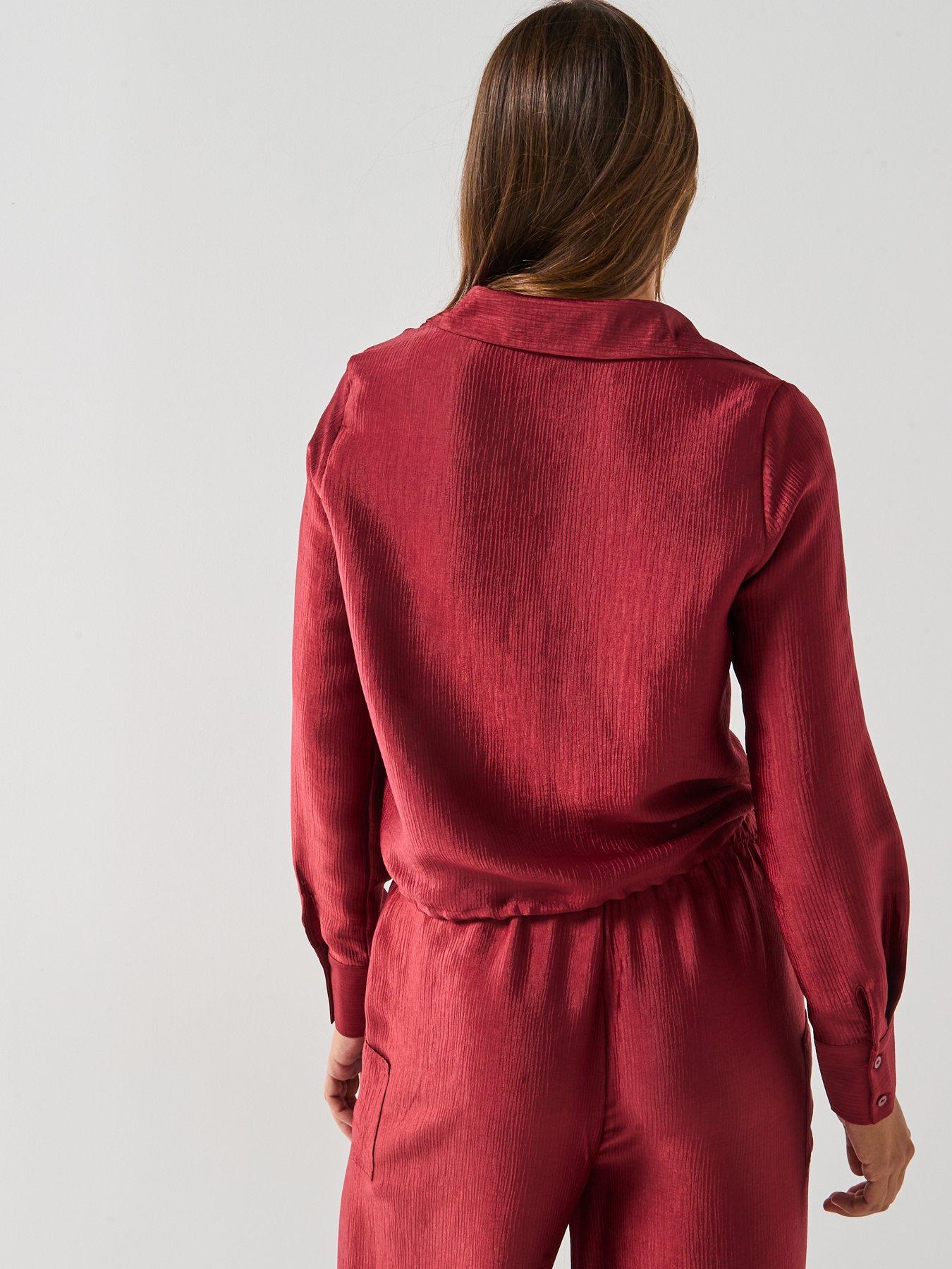 vero-moda-toma-long-sleeve-tie-shirt-redstillFront