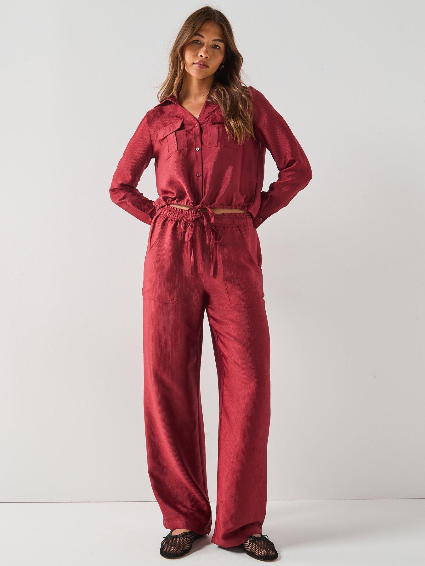 vero-moda-toma-long-sleeve-tie-shirt-redback