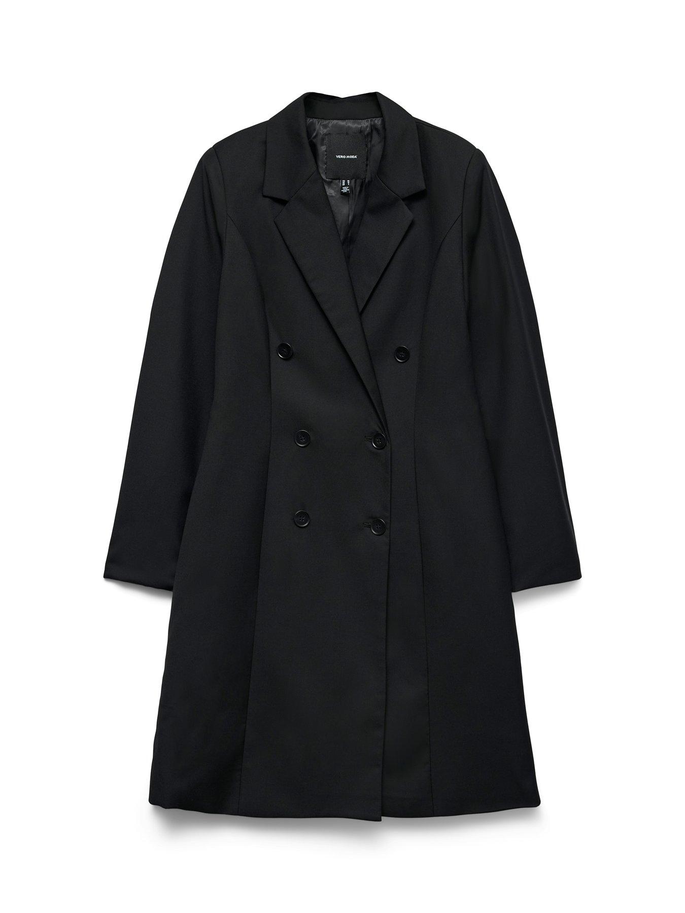 Image 1 of 1 of Vero Moda Long Sleeve Fitted Blazer - Black