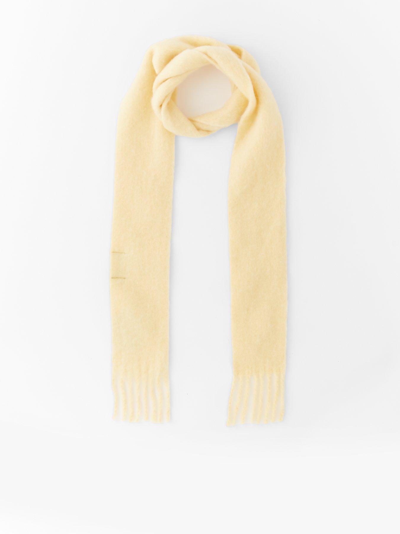 pieces-jinny-narrow-scarf-yellow