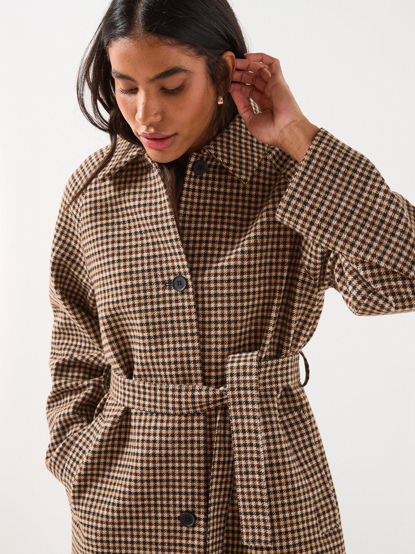 jdy-check-collared-belt-long-coat-brownoutfit