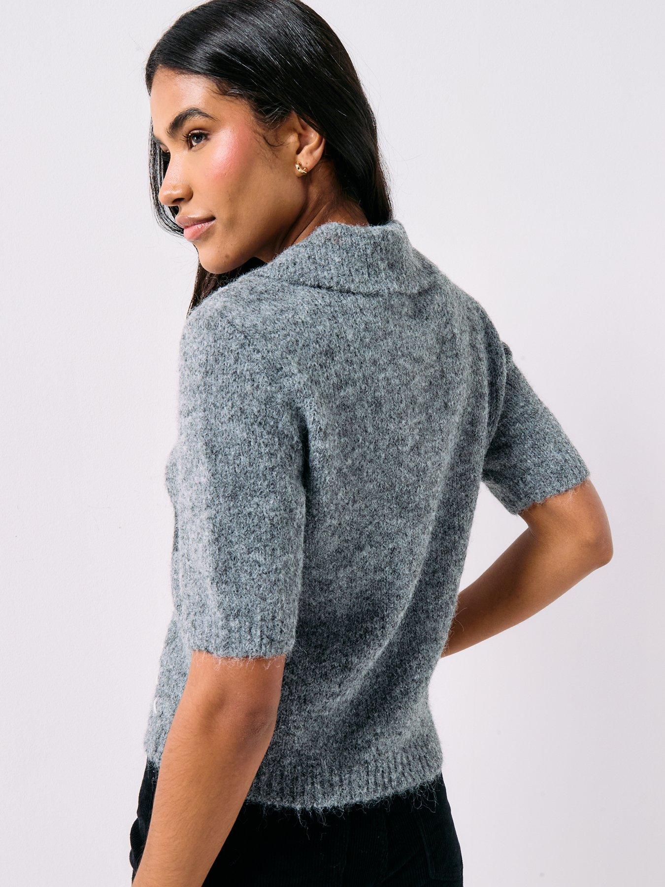 Image 2 of 6 of Vero Moda Vmbliss Polo&nbsp;neck Pullover - Grey