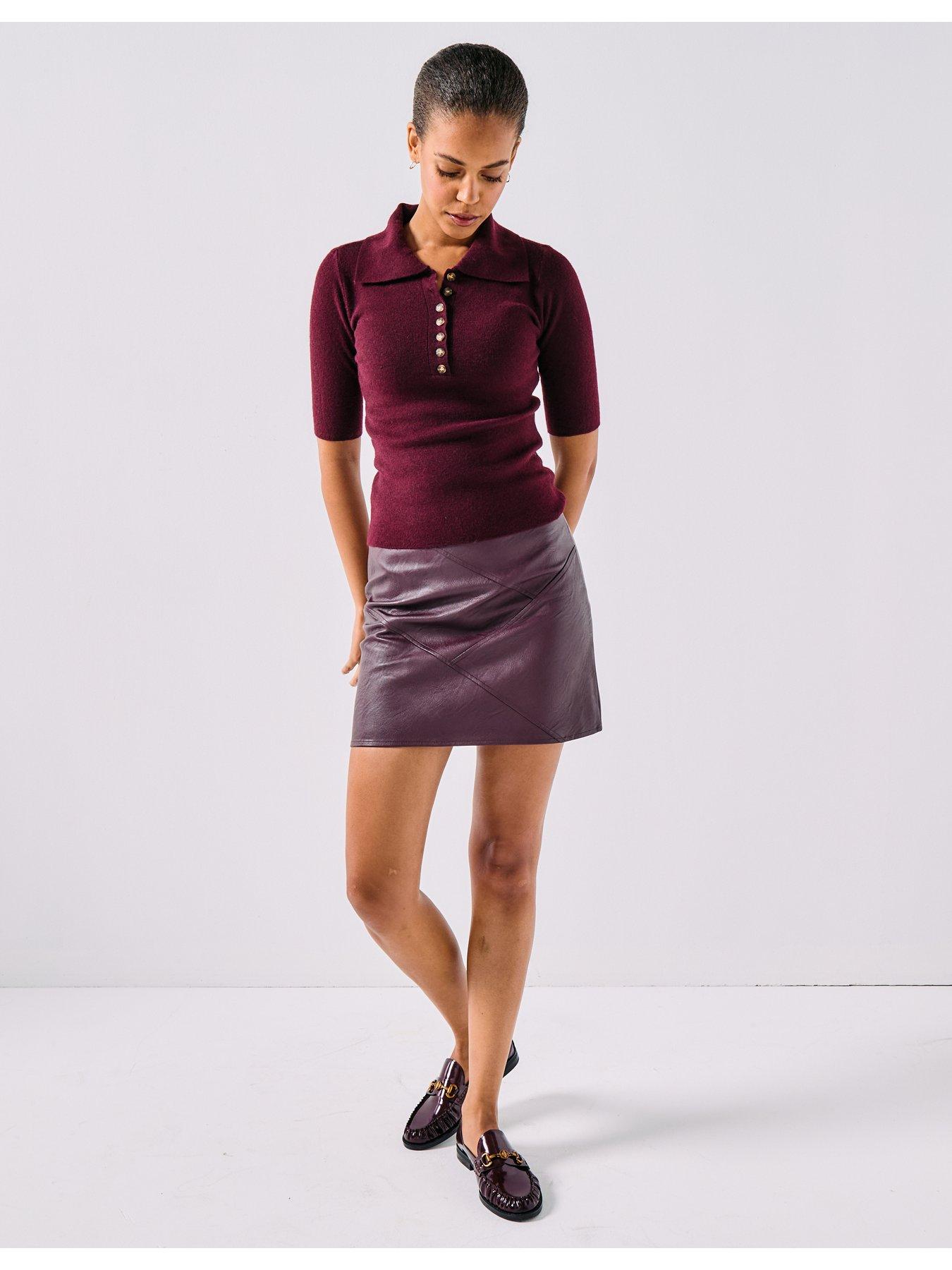 vero-moda-marina-24-sleeve-polonbspneck-pullover-redback