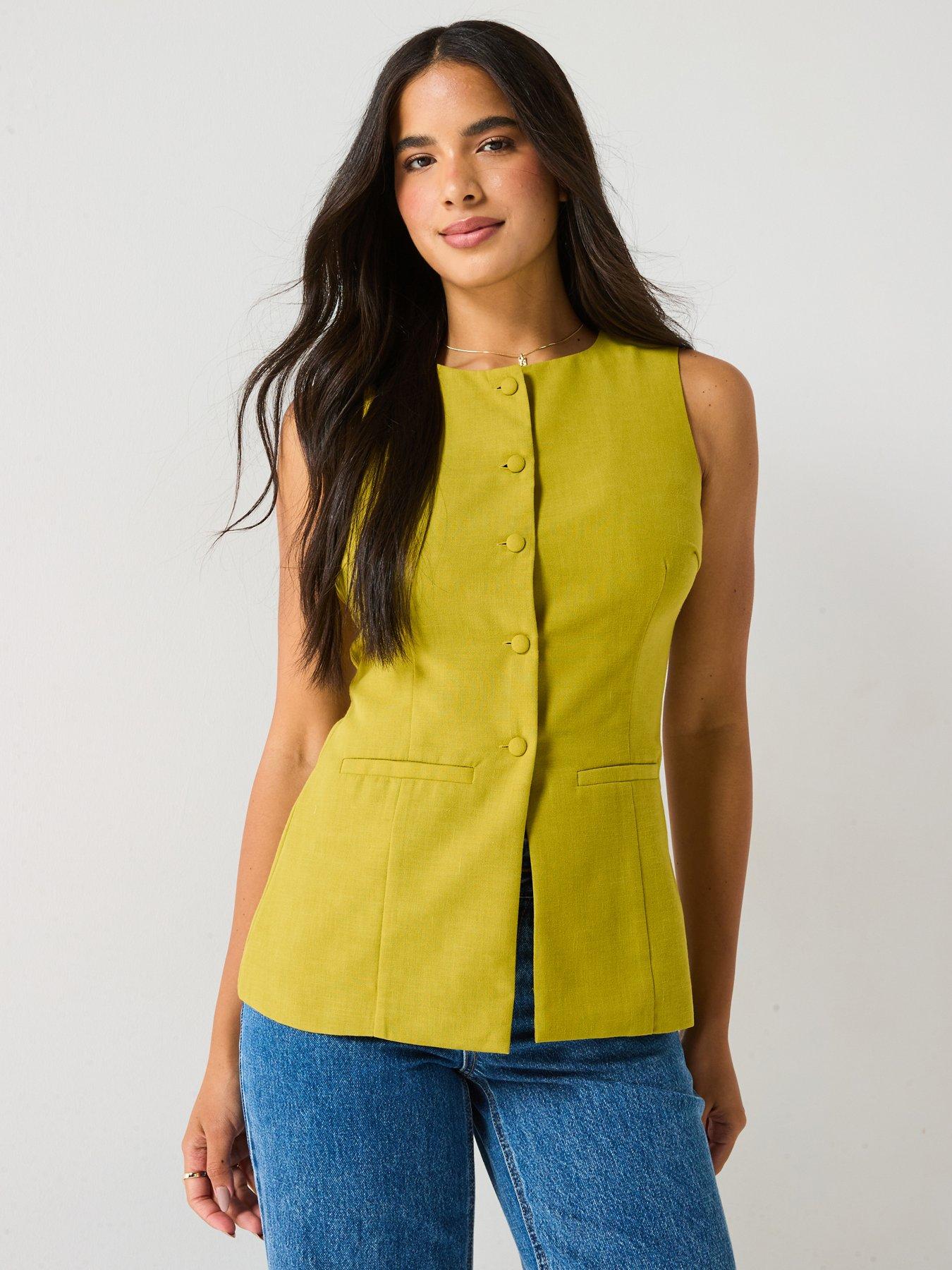 Vero Moda Josie Waistcoat - Green