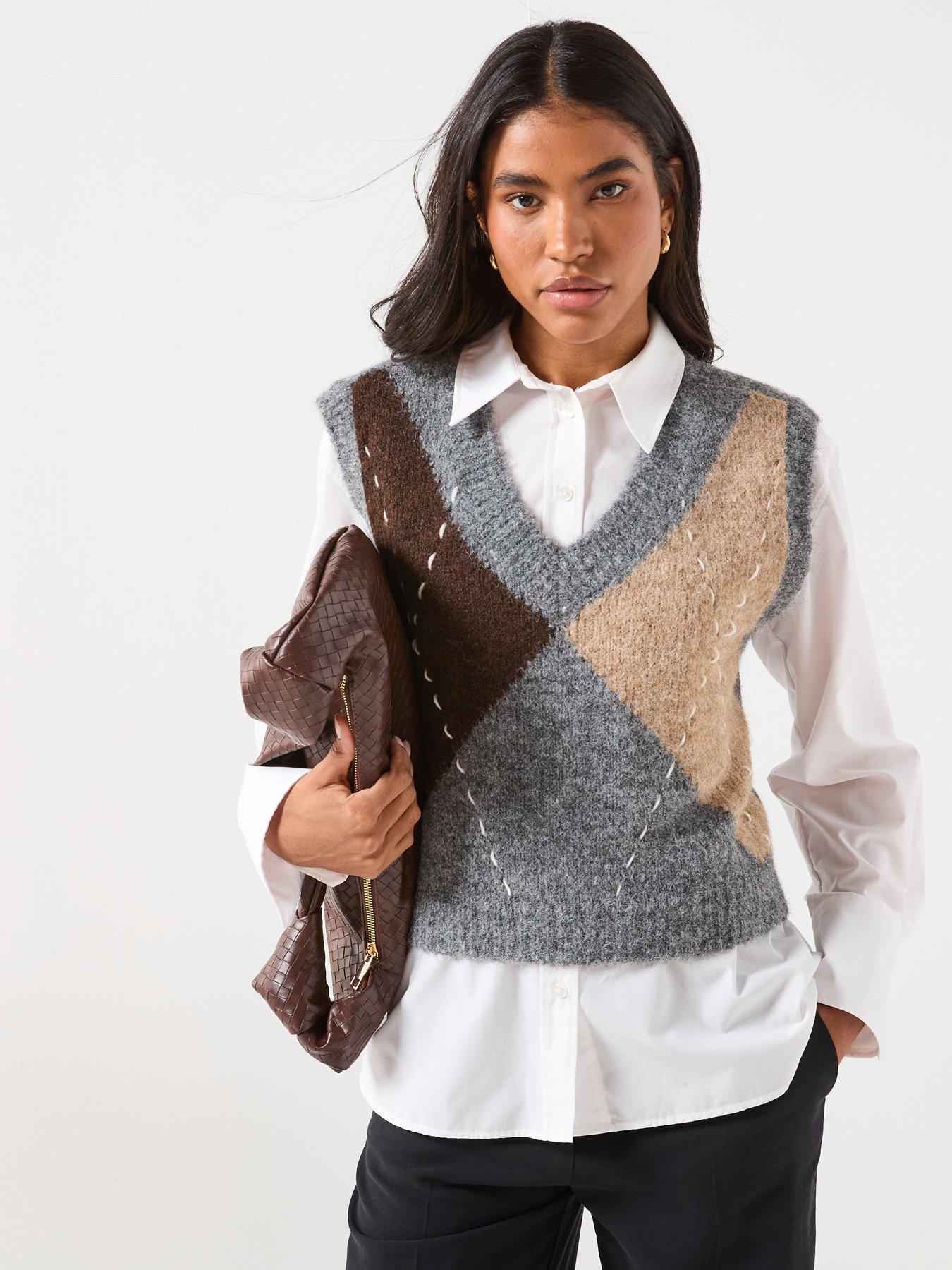 vero-moda-vmbliss-sleeveless-v-neck-handstitch-vest-greyfront