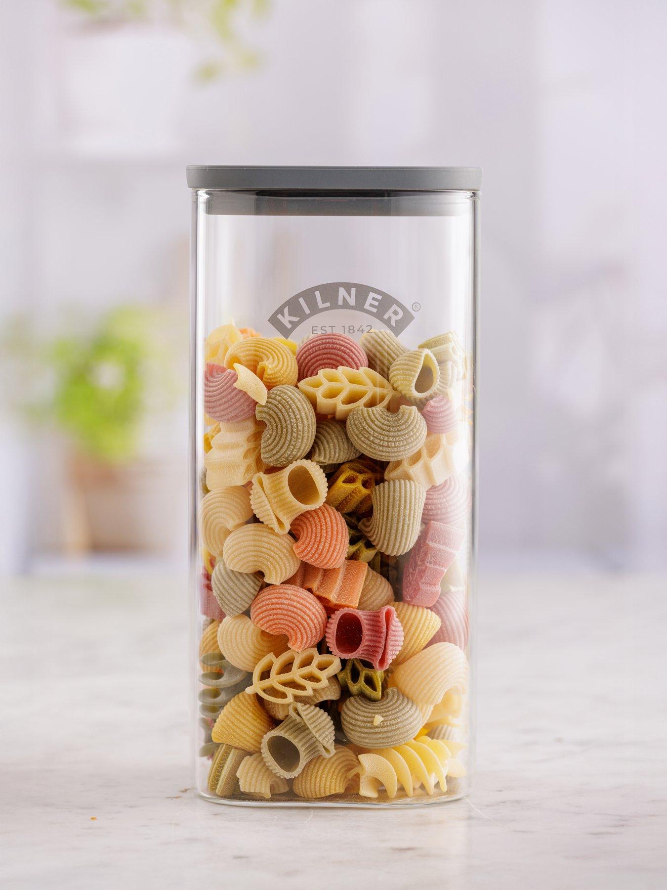 KILNER Fresh Storage Set Of 3 Square Jars 1.5l