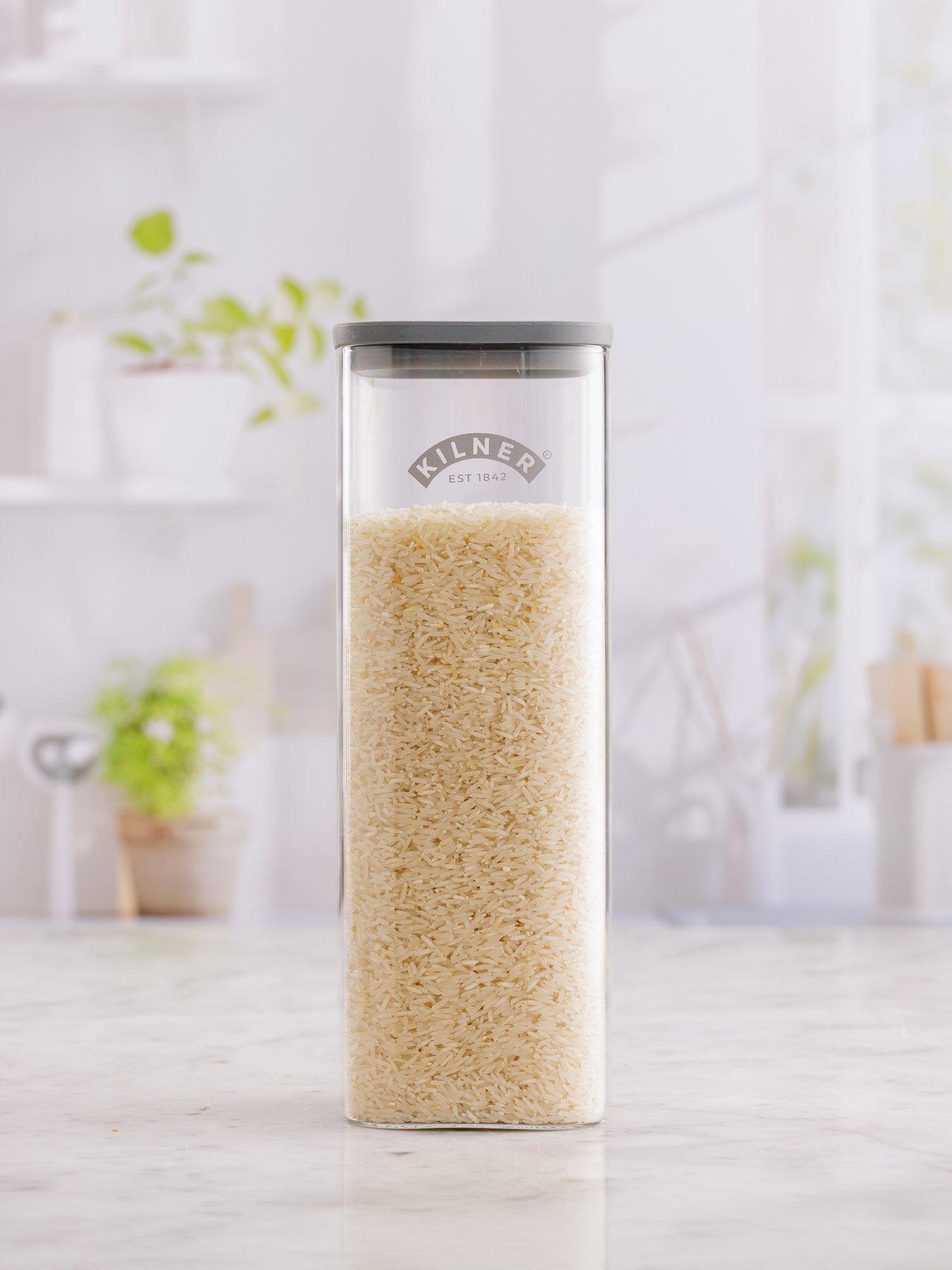 undefined Fresh Storage Set Of 2 Square Storage Jars 2l