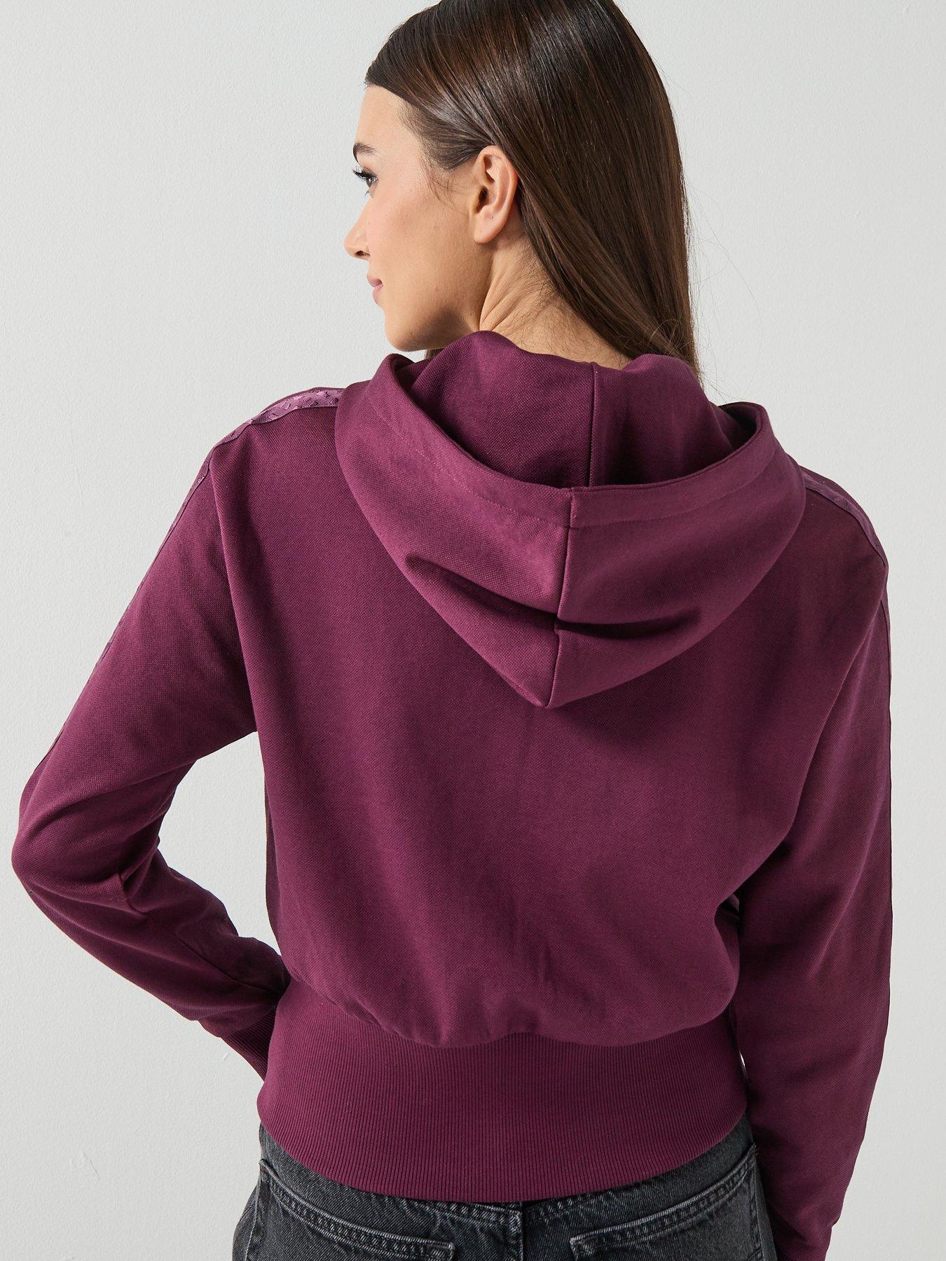 boss-zip-up-cropped-hoodie-dark-pinkstillFront