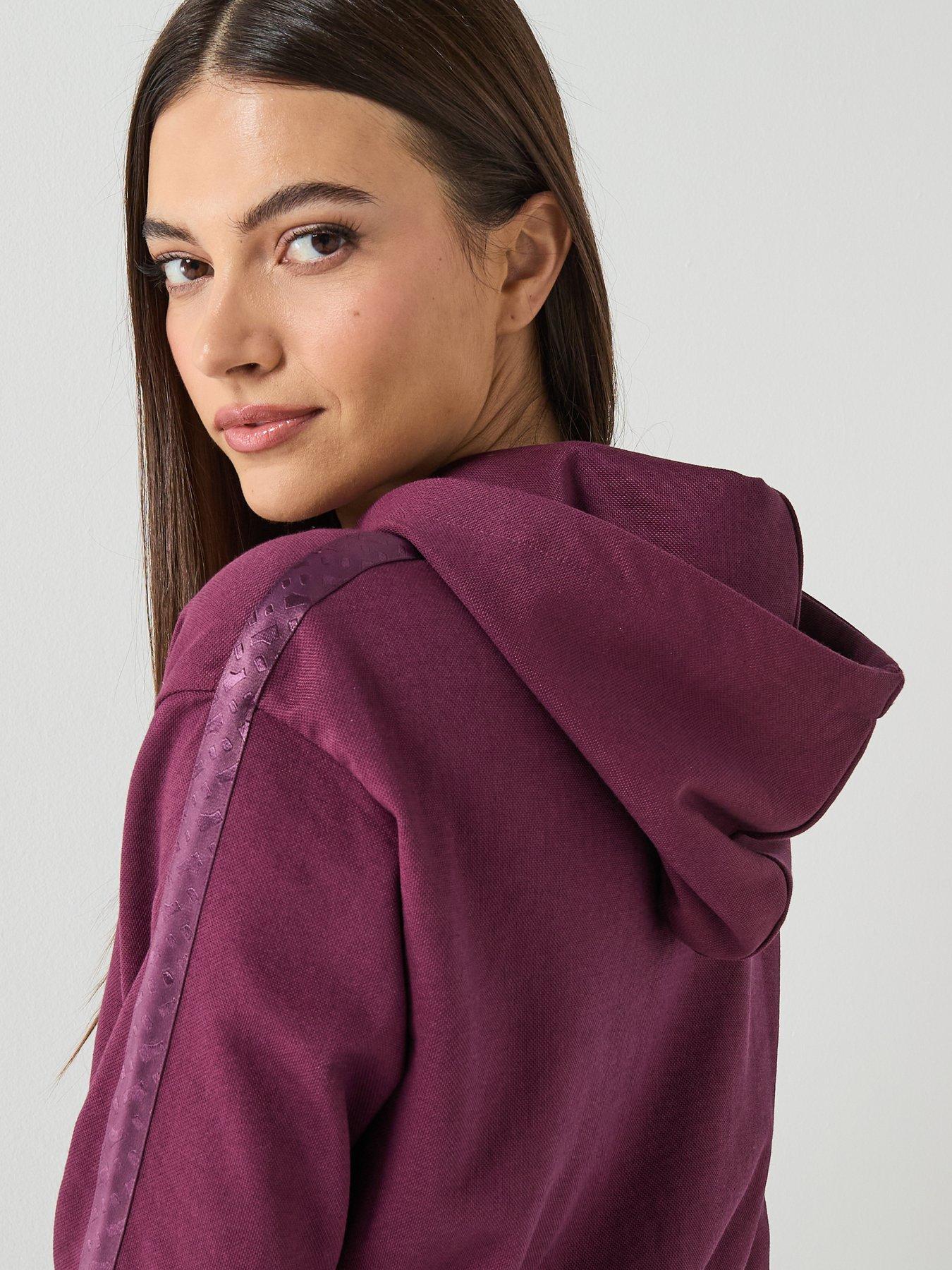 boss-zip-up-cropped-hoodie-dark-pinkdetail