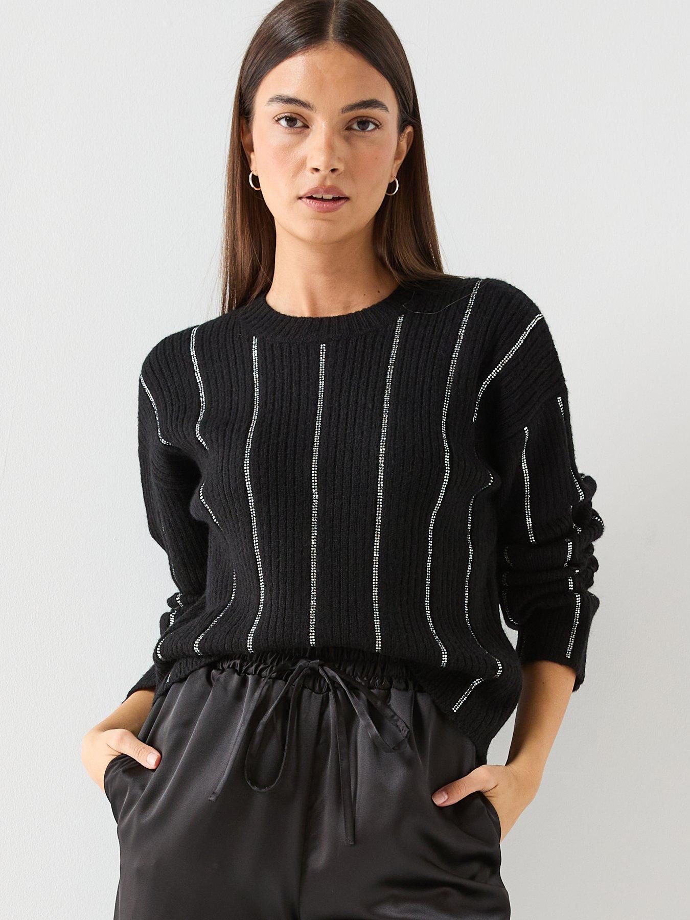 hugo-ribbed-knitted-jumper-blackdetail