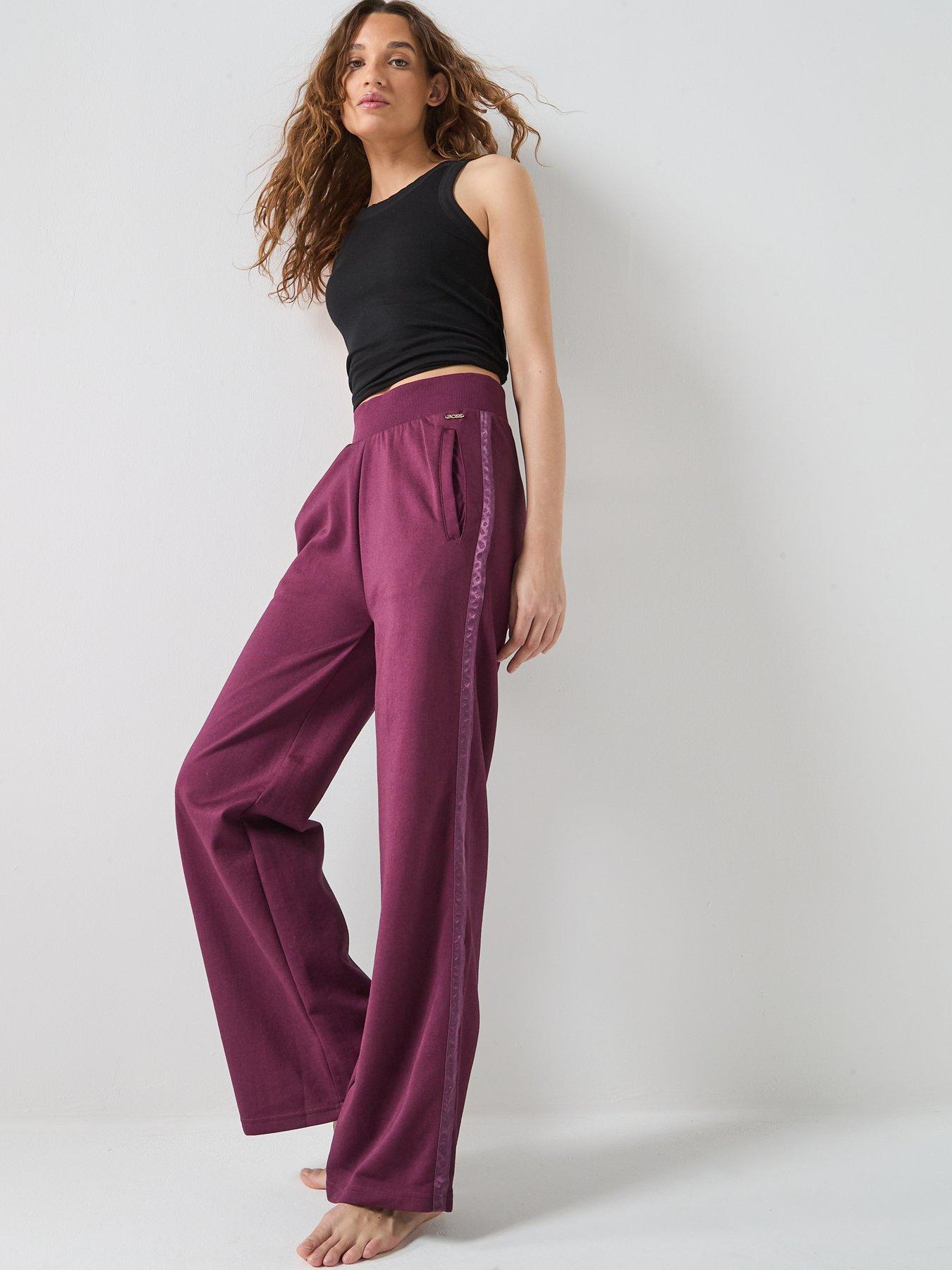 boss-flared-leg-jogger-pants-dark-pinkback