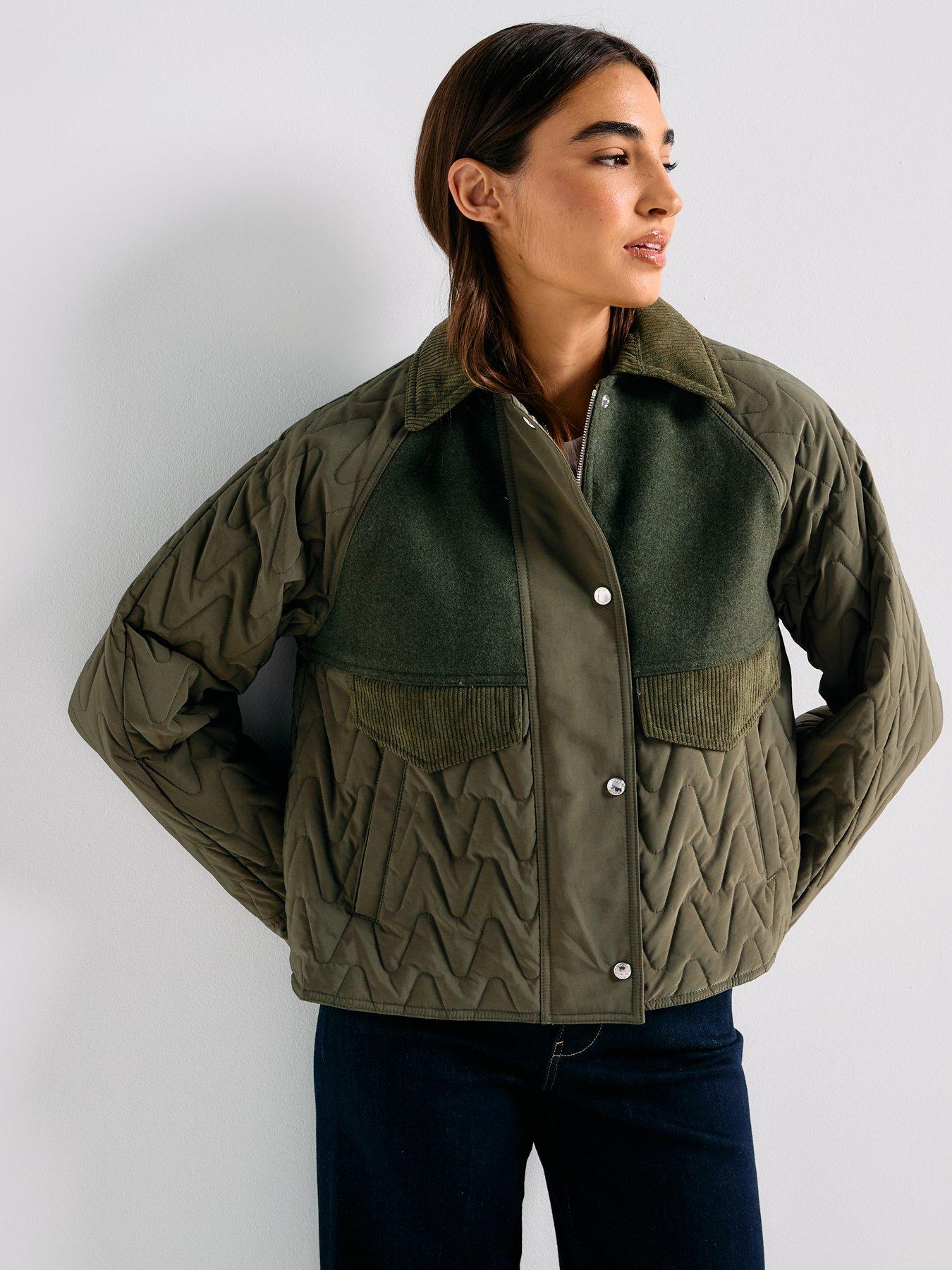 BOSS Pabori Collared Coat - Dark Green