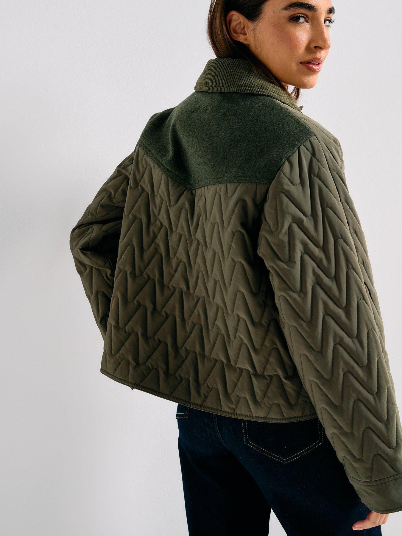 boss-pabori-collared-coat-dark-greenstillFront