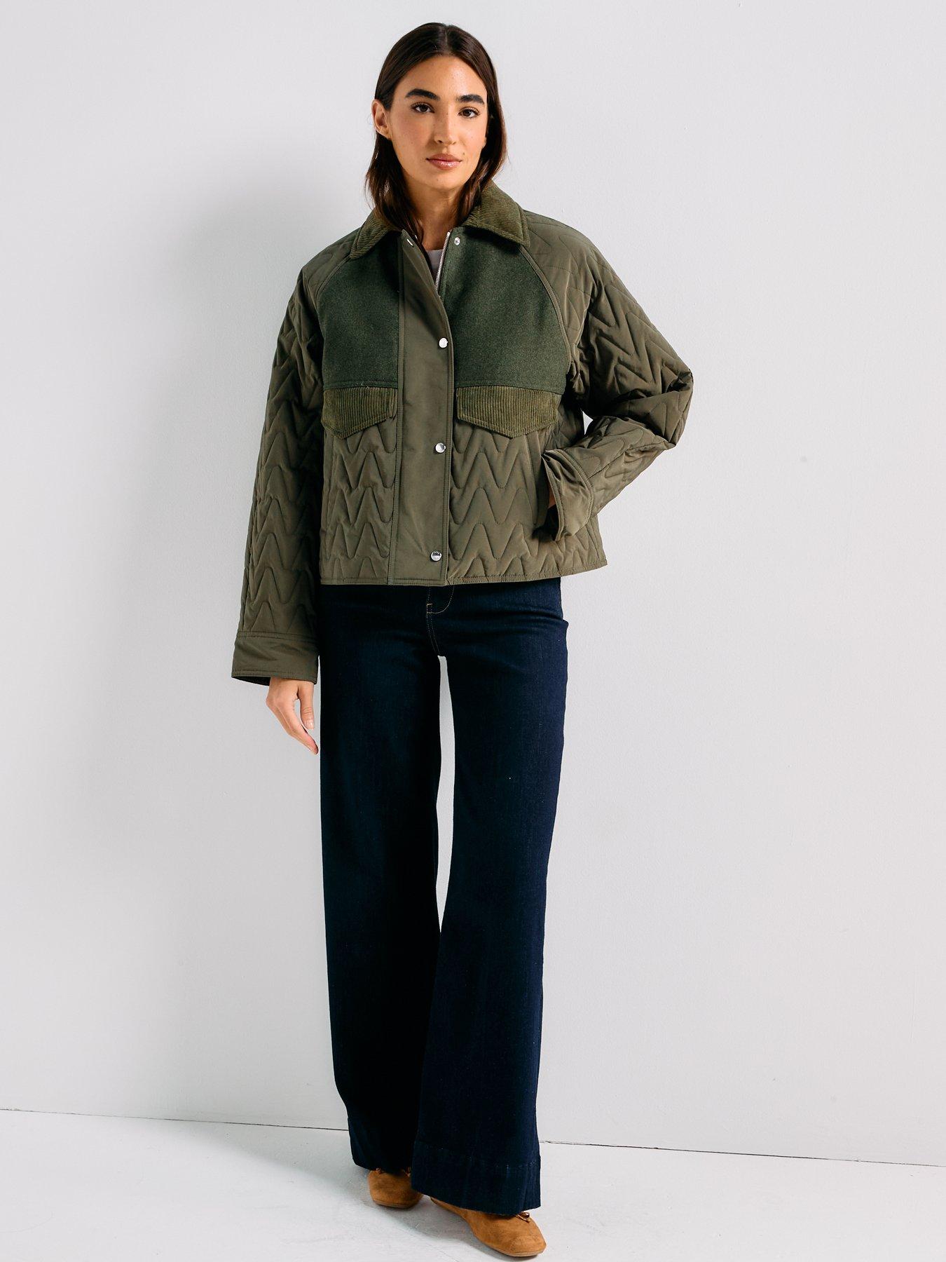 boss-pabori-collared-coat-dark-greendetail