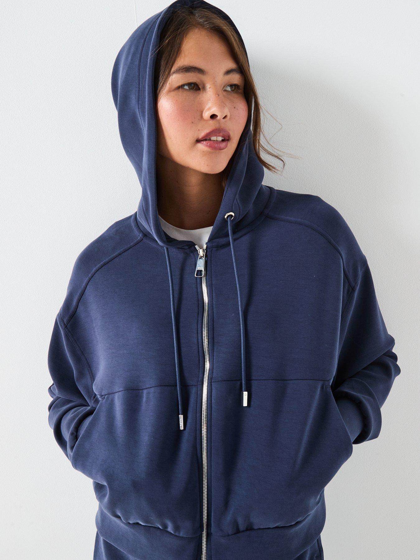 Image 6 of 6 of BOSS Elijah Zip Up Hoodie - Dark Blue