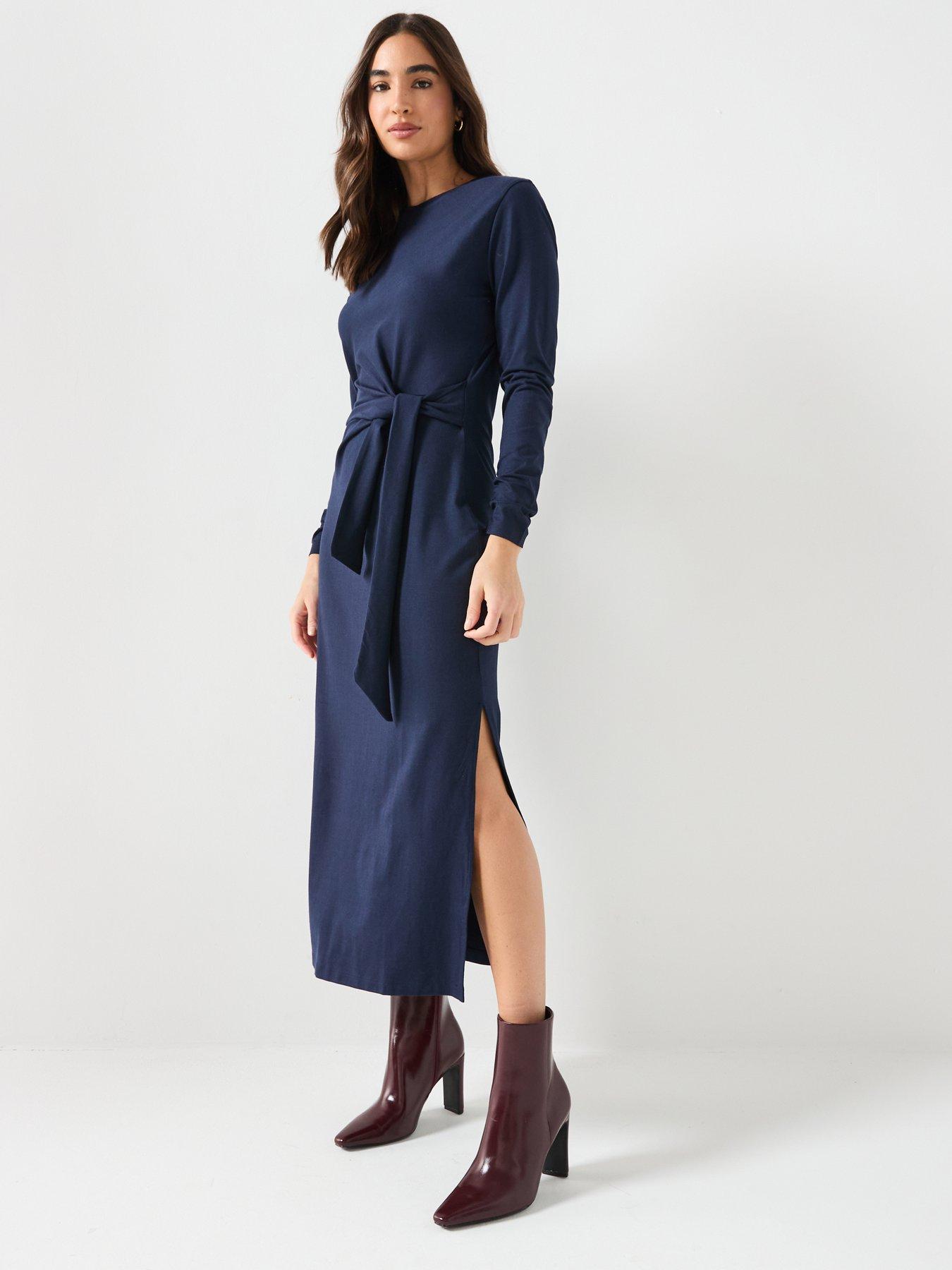 boss-long-sleeve-midi-dress-dark-blueback