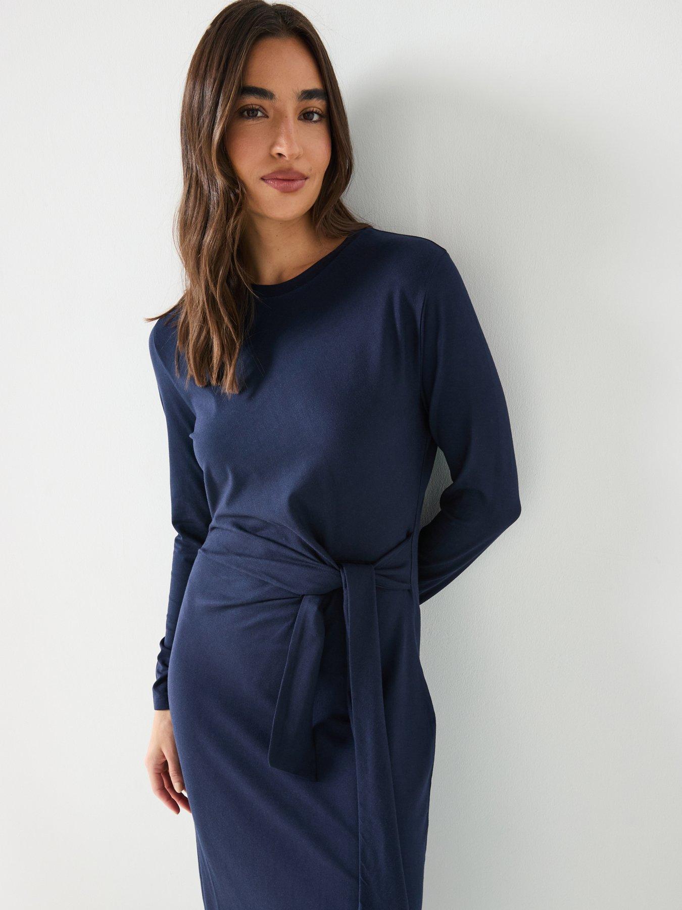 boss-long-sleeve-midi-dress-dark-bluedetail