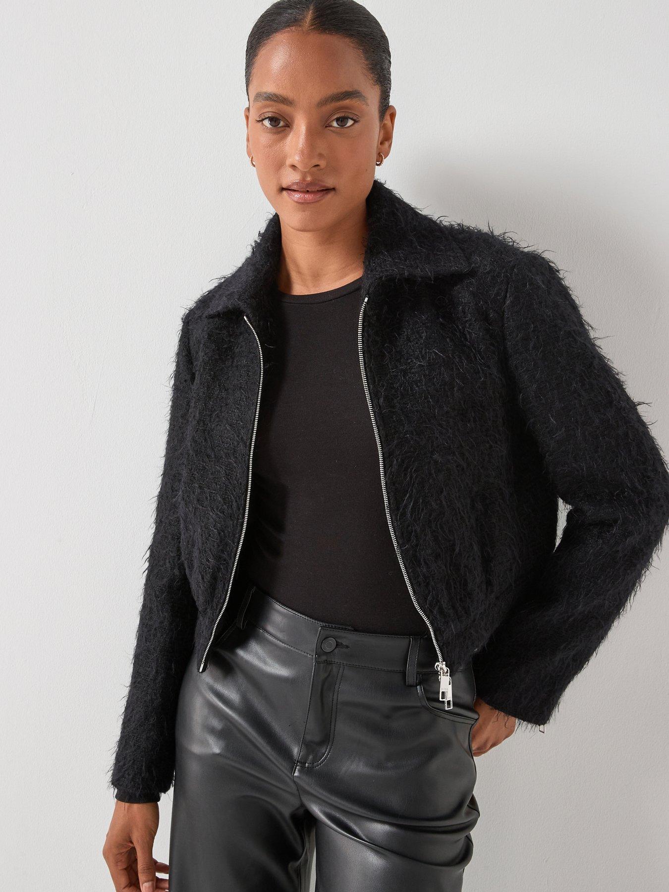 boss-jocalen-textured-jacket-black
