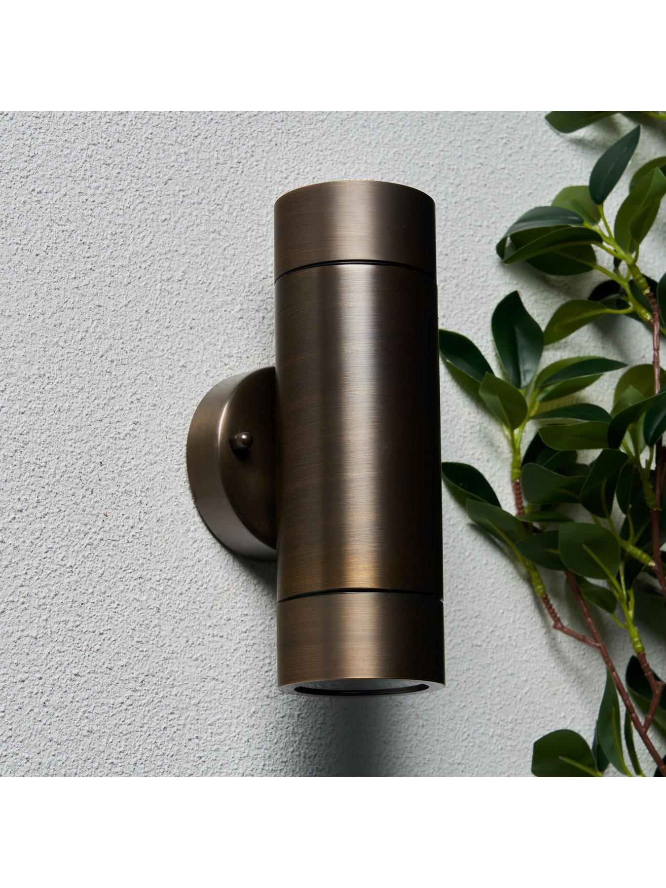 Image of Zinc Brac Solid Brass 2lt Up & Down GU10 WL Bronze