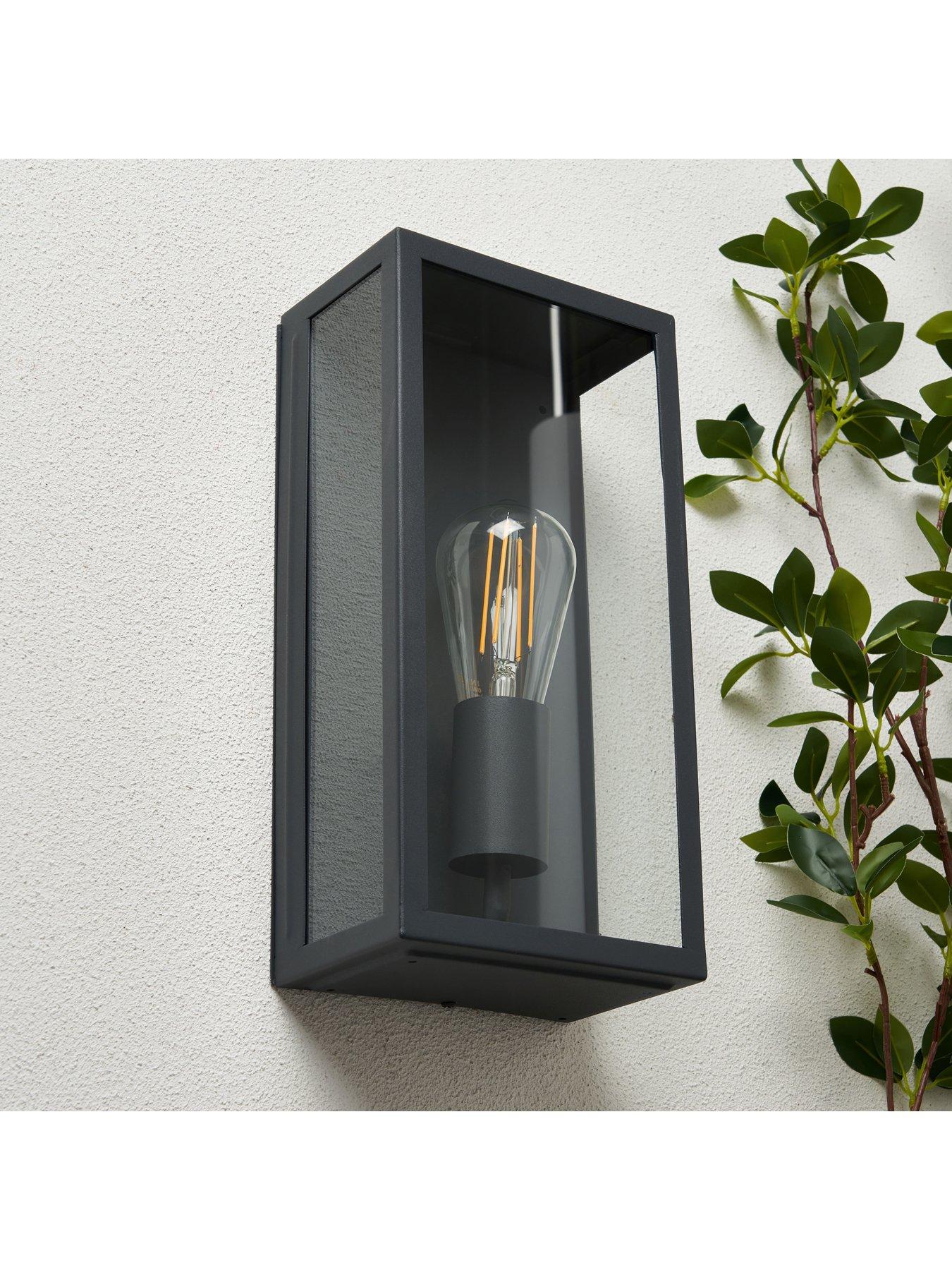 Zinc Minerva Metal Box Lantern Anthracite