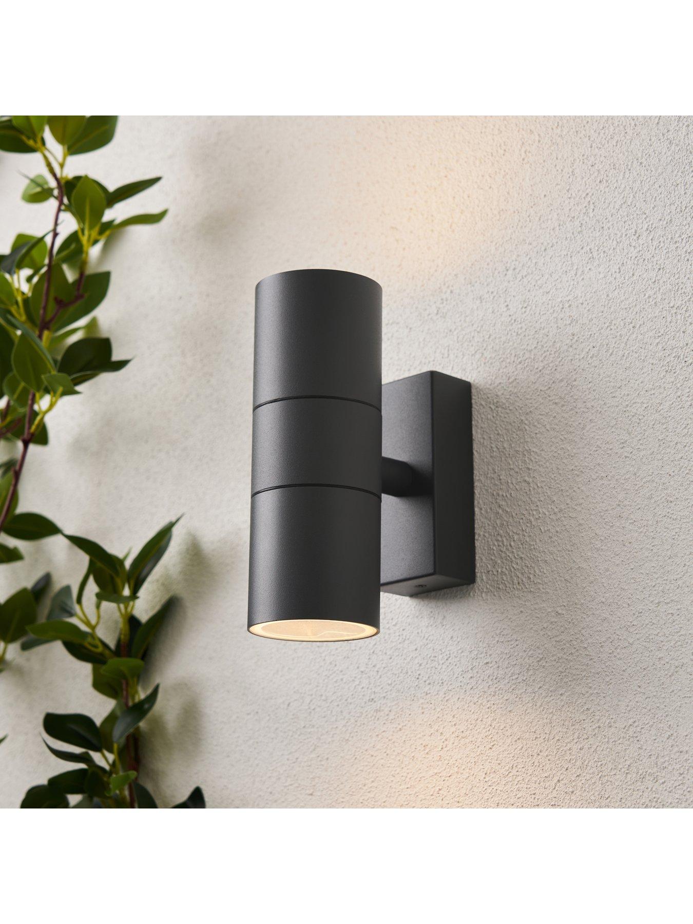 Image 1 of 6 of Zinc Leto IP65 2lt GU10 Wall light Anth