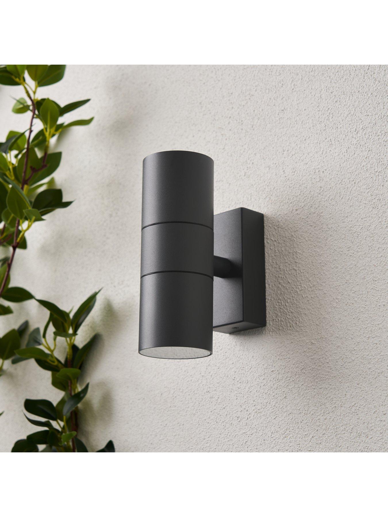 Image 5 of 6 of Zinc Leto IP65 2lt GU10 Wall light Anth