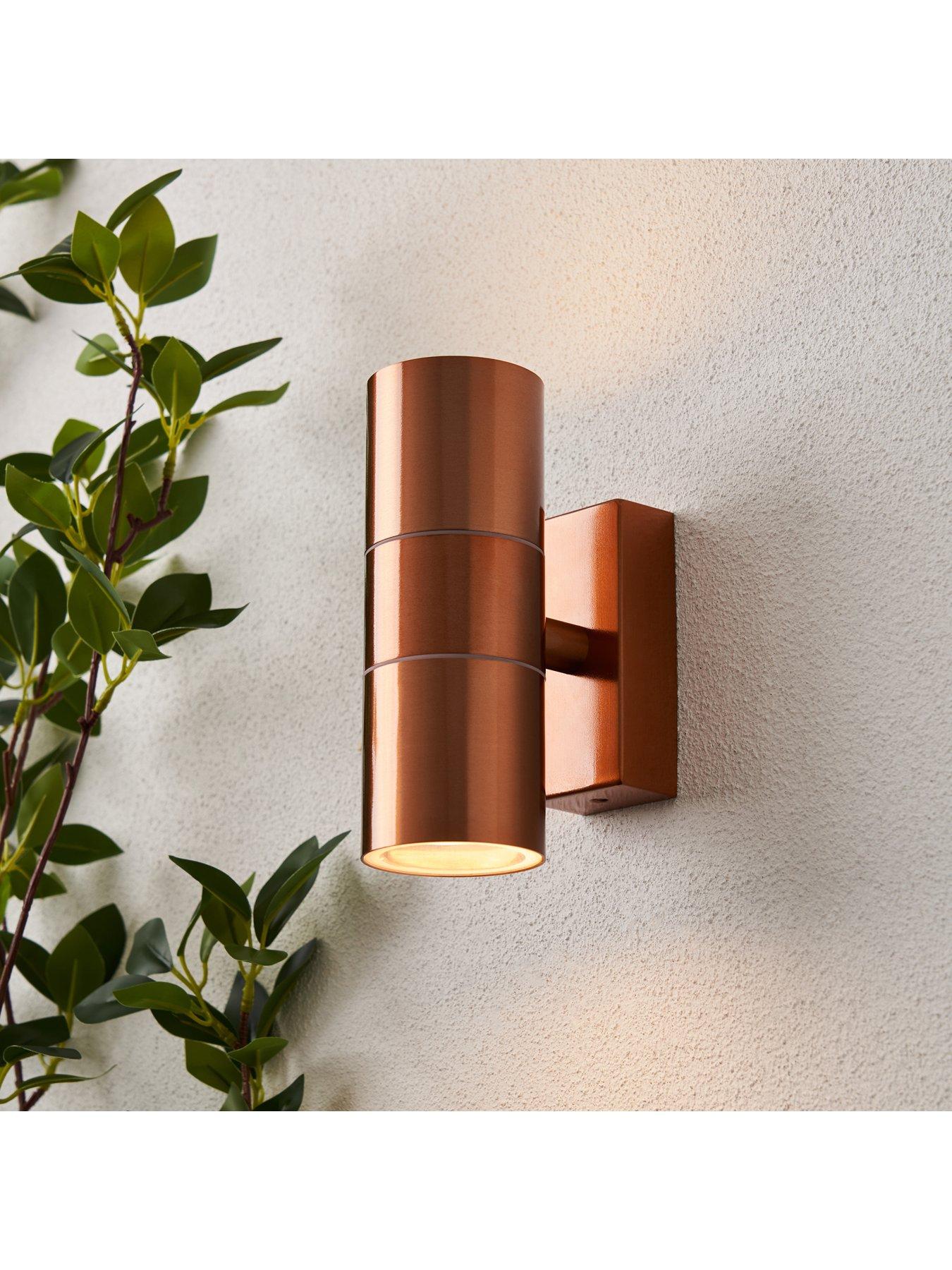 undefined Leto IP65 2lt GU10 Wall light Copper
