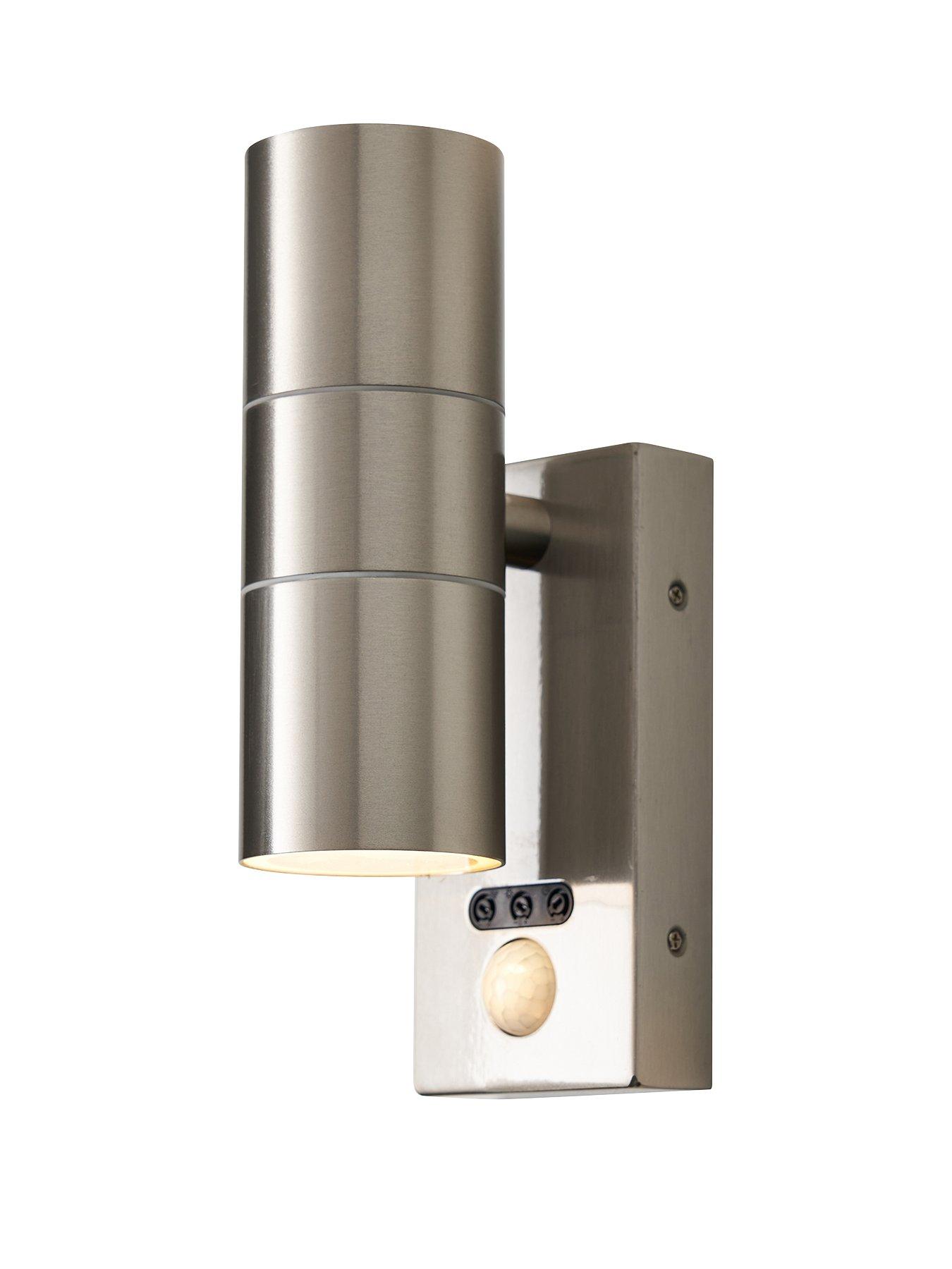 Image 3 of 7 of Zinc Leto IP65 2lt GU10 Wall Light w OR PIR SST