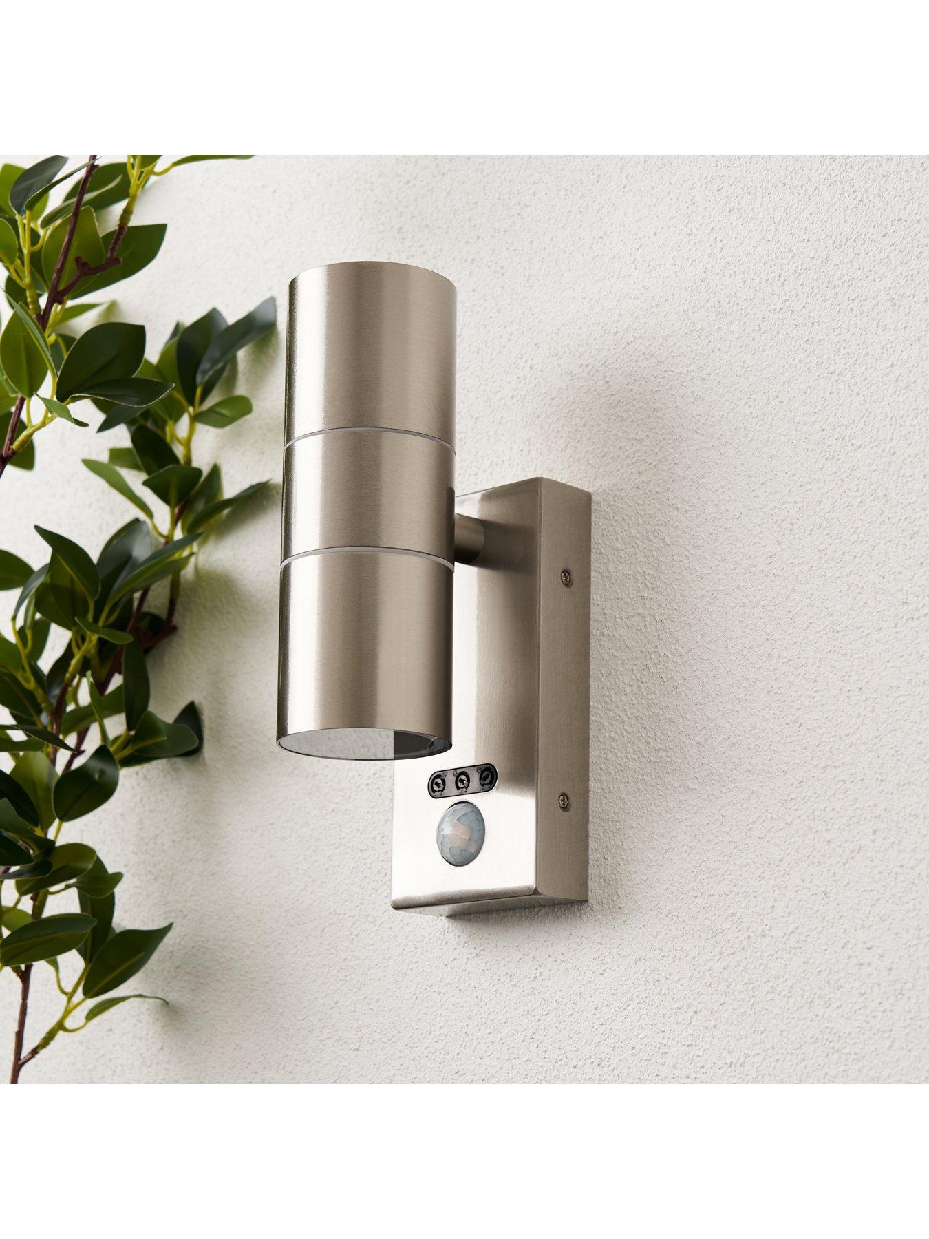 Image 5 of 7 of Zinc Leto IP65 2lt GU10 Wall Light w OR PIR SST