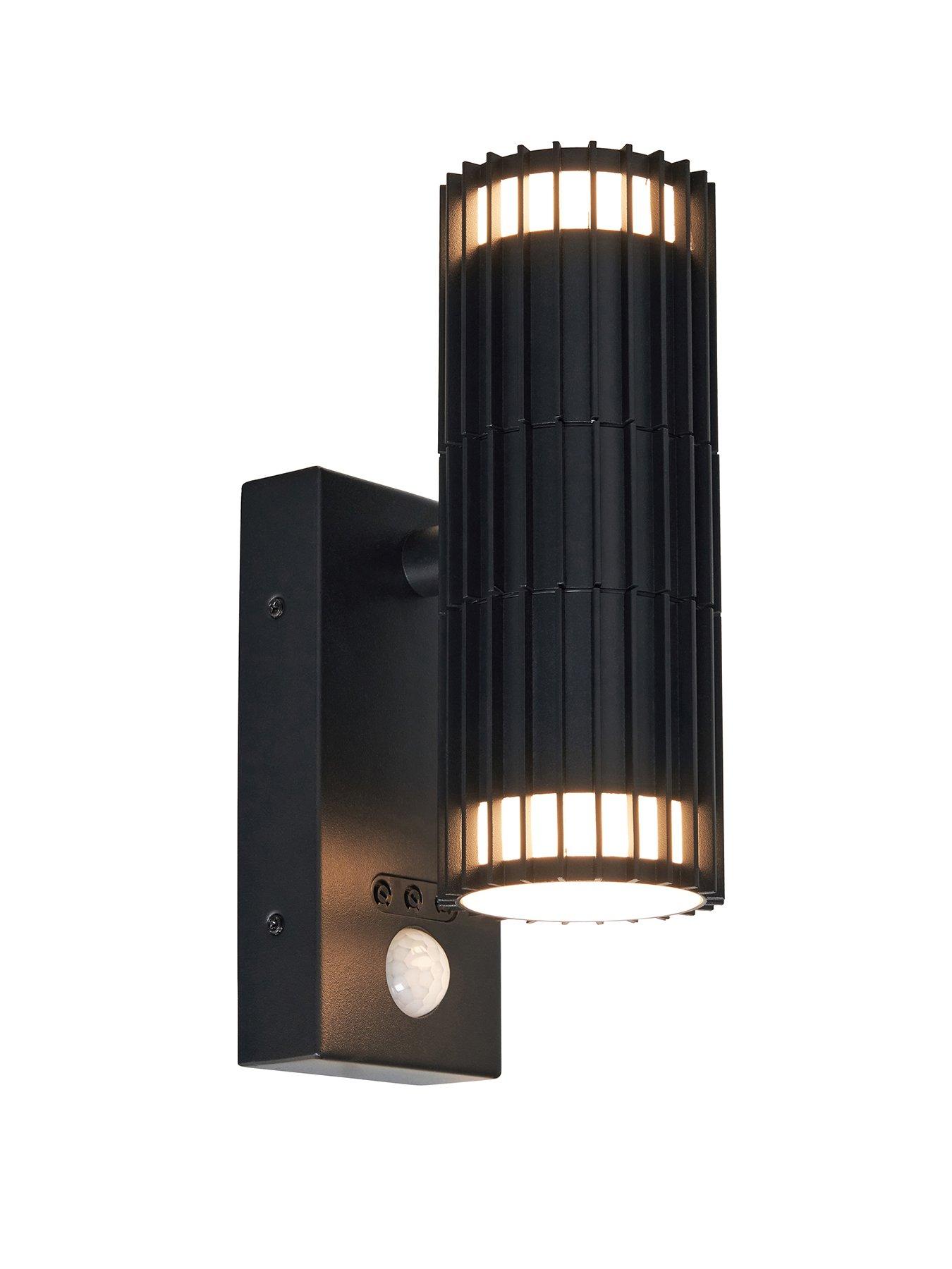 zinc-muto-2-light-gu10-up-amp-down-wl-w-pir-ip65-blackback