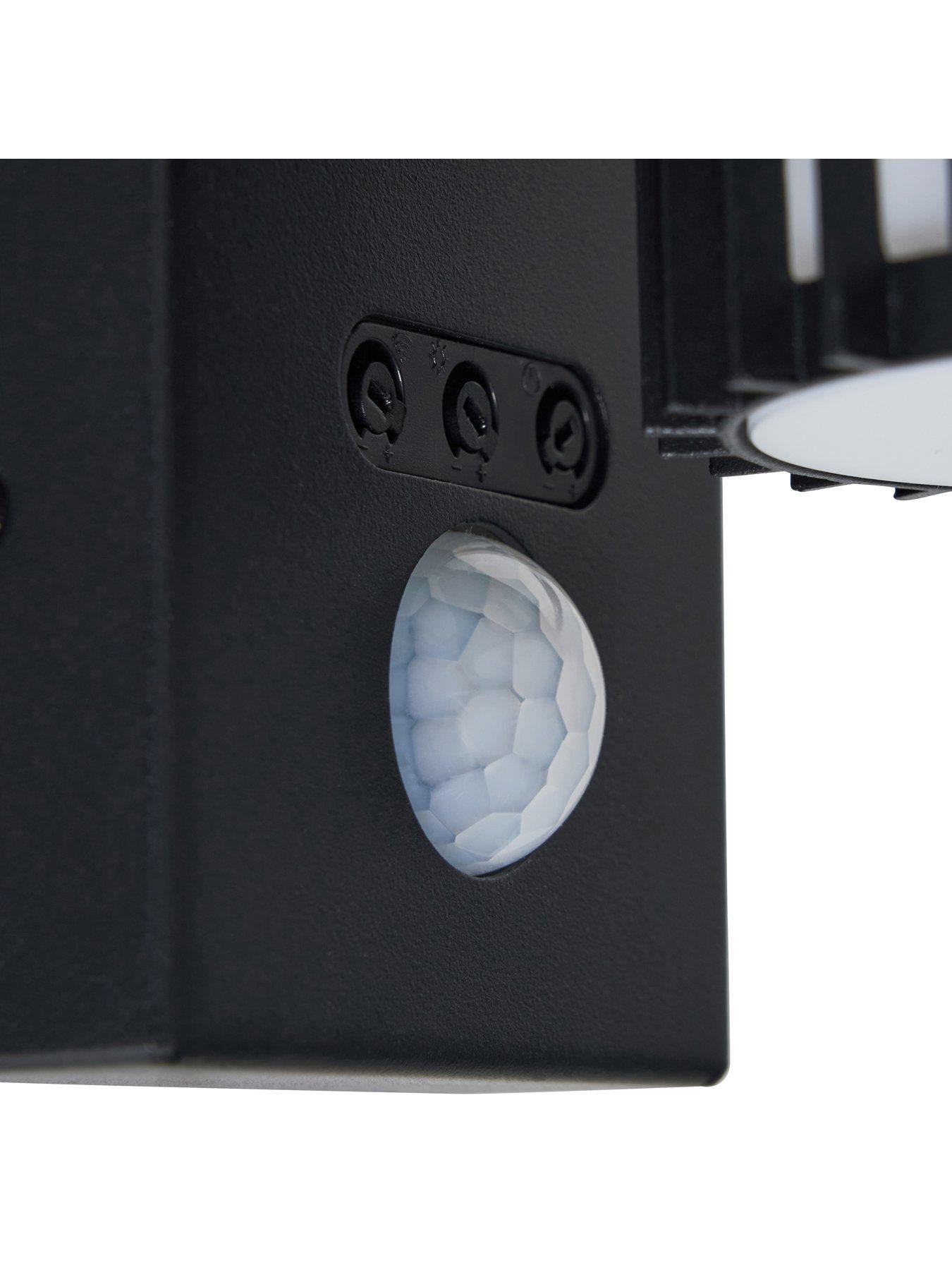 zinc-muto-2-light-gu10-up-amp-down-wl-w-pir-ip65-blackoutfit
