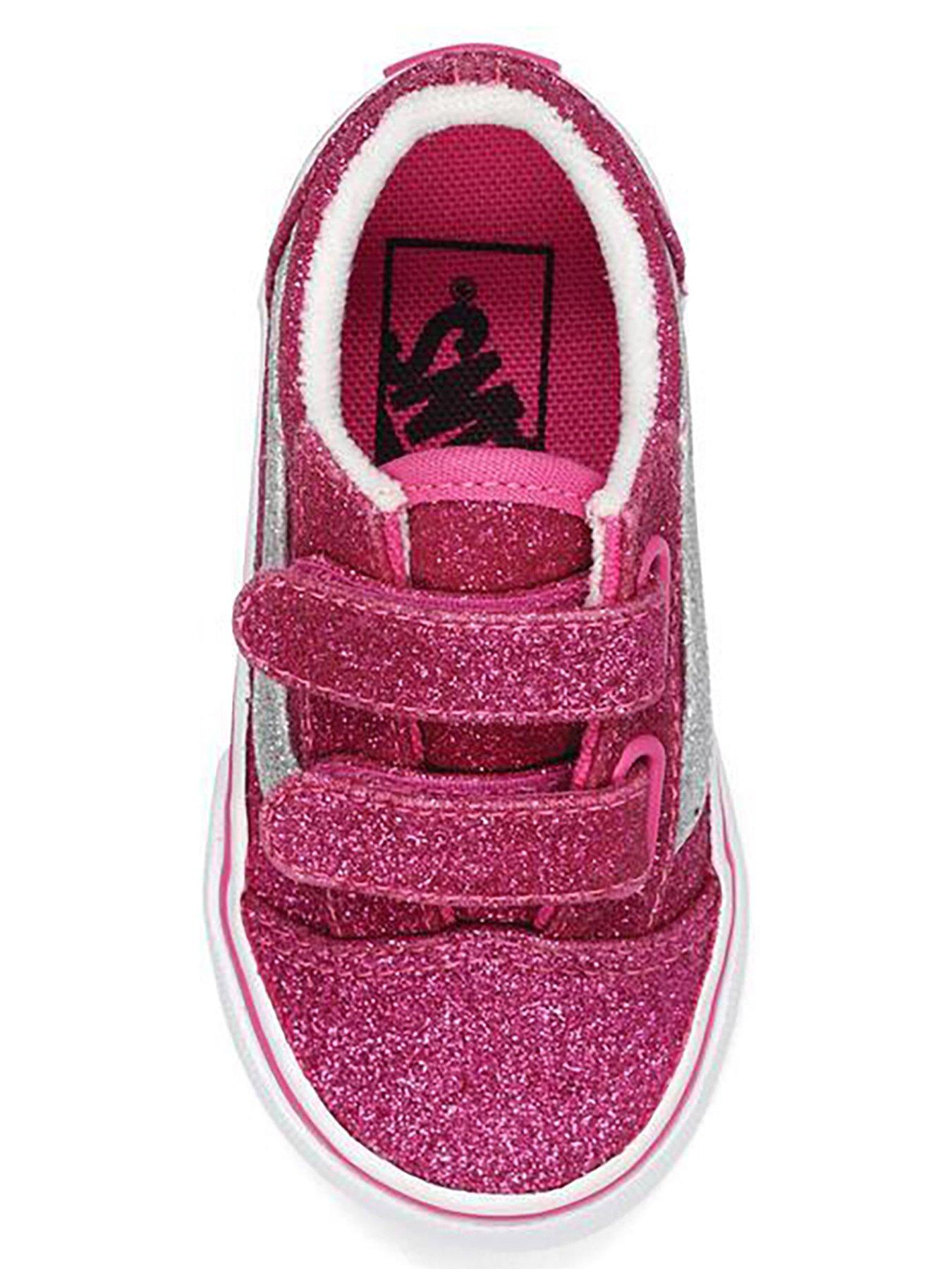 Image 2 of 2 of Vans Toddler Old Skool Velcro Trainers - Pink