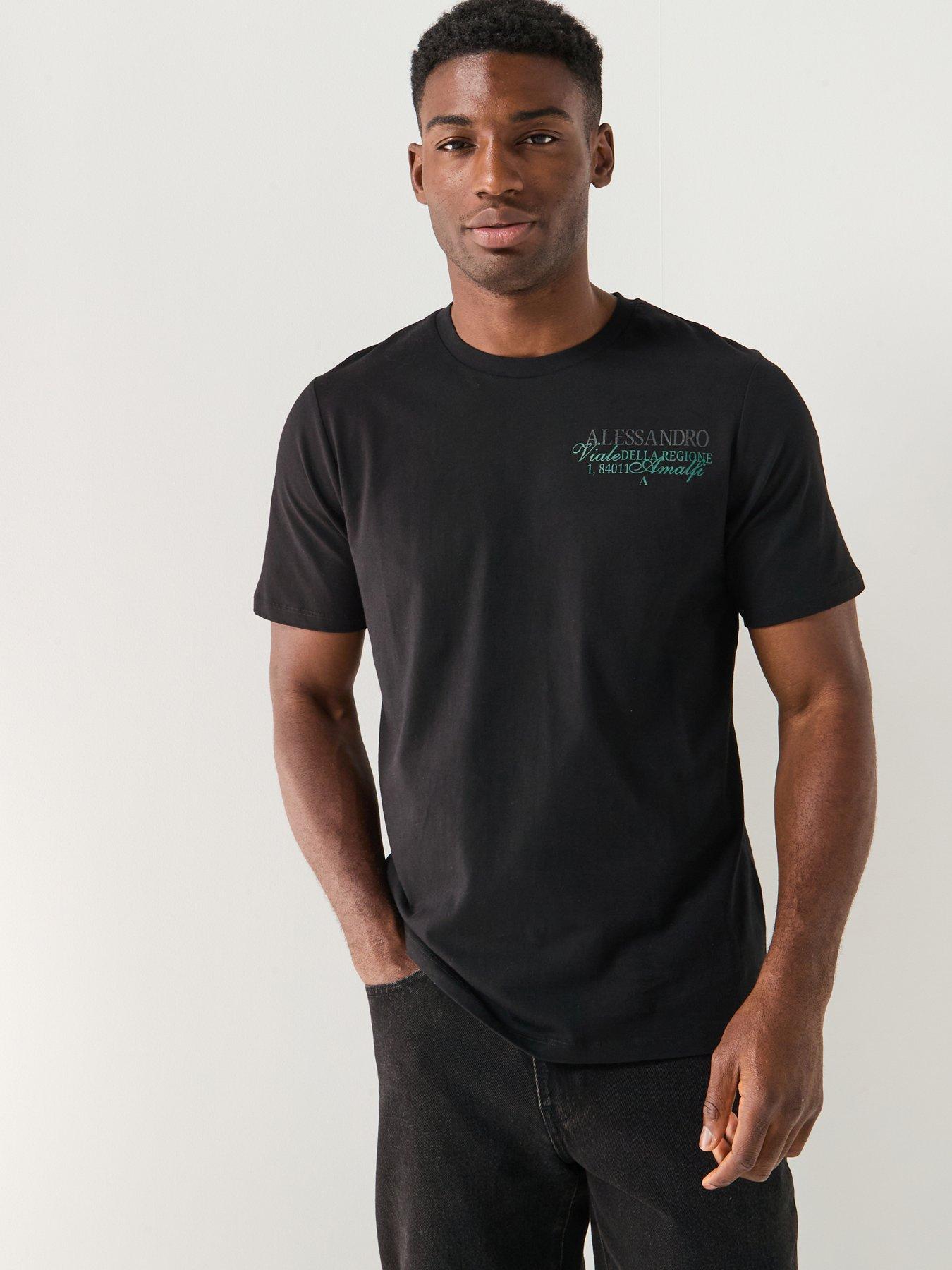 Alessandro Zavetti Arco Graphic Backprint T-Shirt - Black