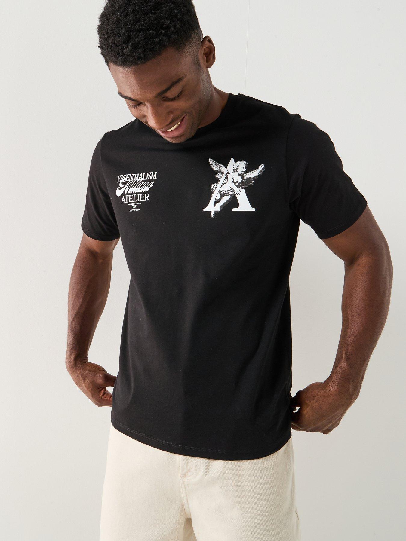 Image 6 of 6 of Alessandro Zavetti Alessandro Zavetti Putto Graphic Backprint T-shirt - Black