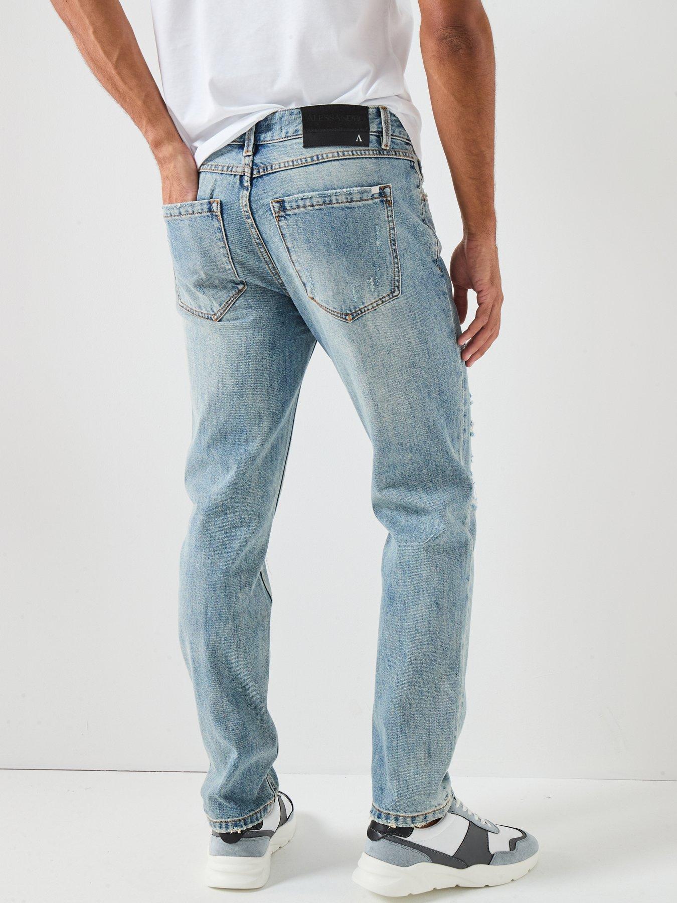 Image 2 of 4 of Alessandro Zavetti Spiaggia Loose Fit Jeans - Light Wash