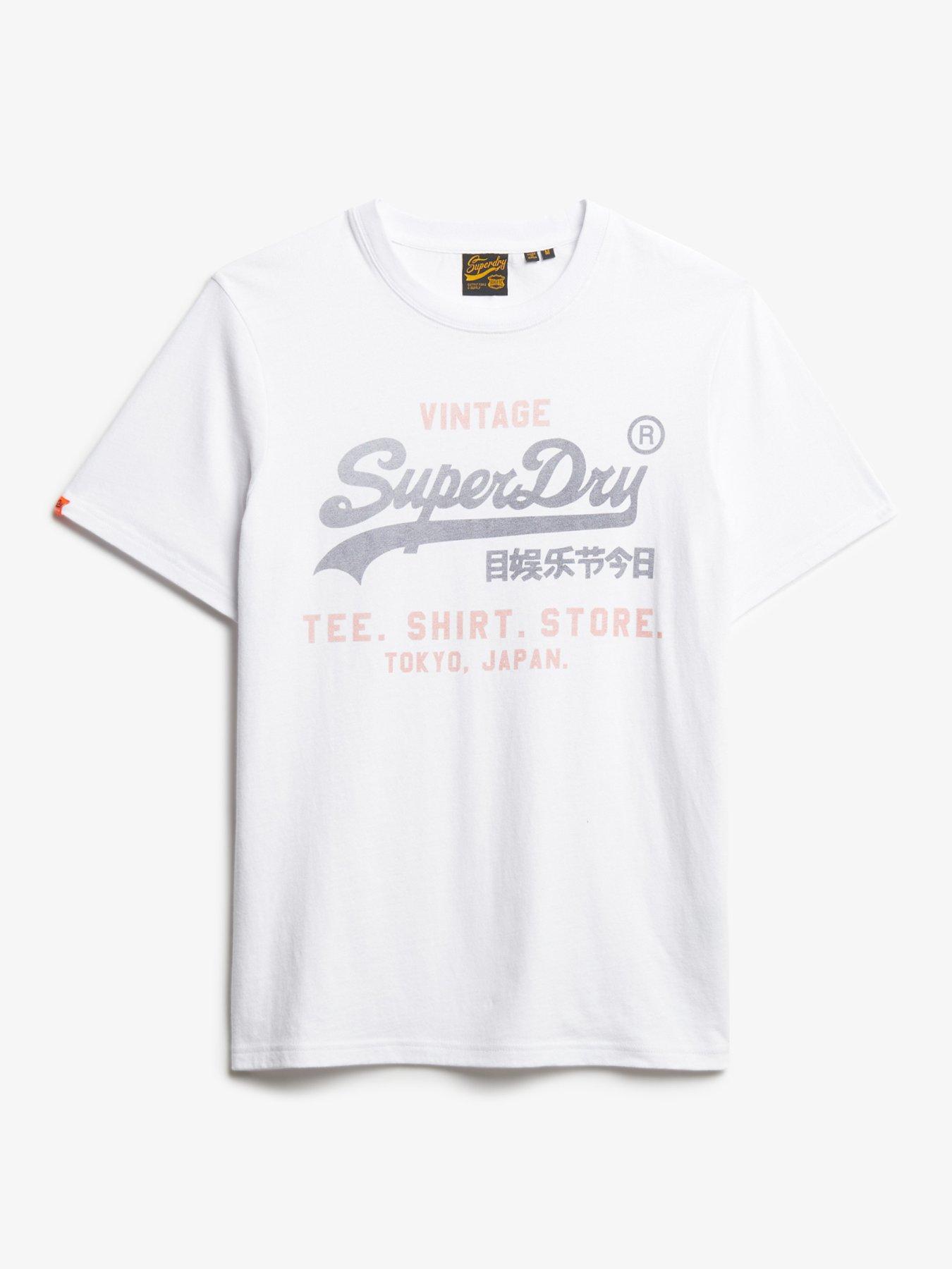 Image 4 of 5 of Superdry Vintage Heritage Relaxed T-Shirt - Blue