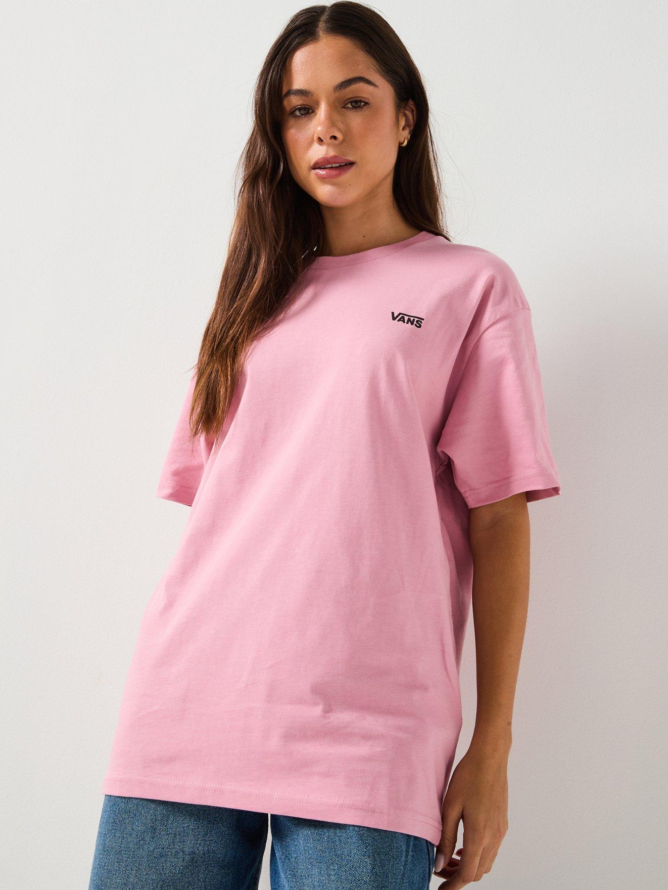 vans-womens-left-chest-logo-embroidered-t-shirt-pink