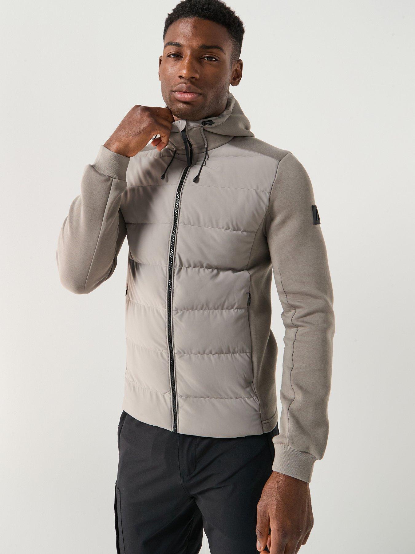 Alessandro Zavetti Alessandro Zavetti Mancini Seersucker Funnel Neck Hybrid Jacket - Beige