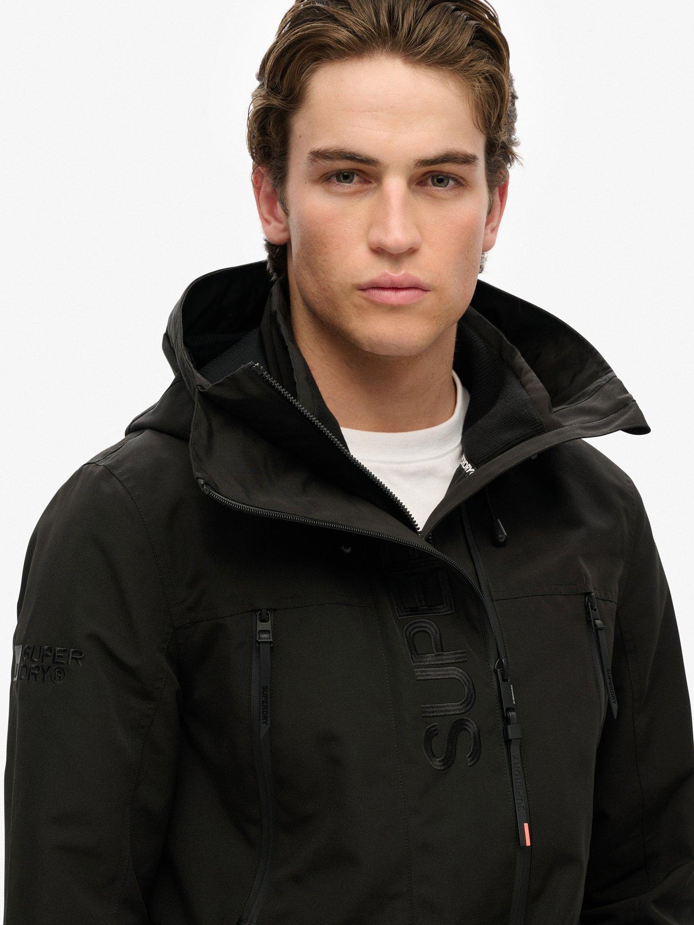 Image 4 of 5 of Superdry Hood Ultimate Embroidered Windbreaker Jacket - Black