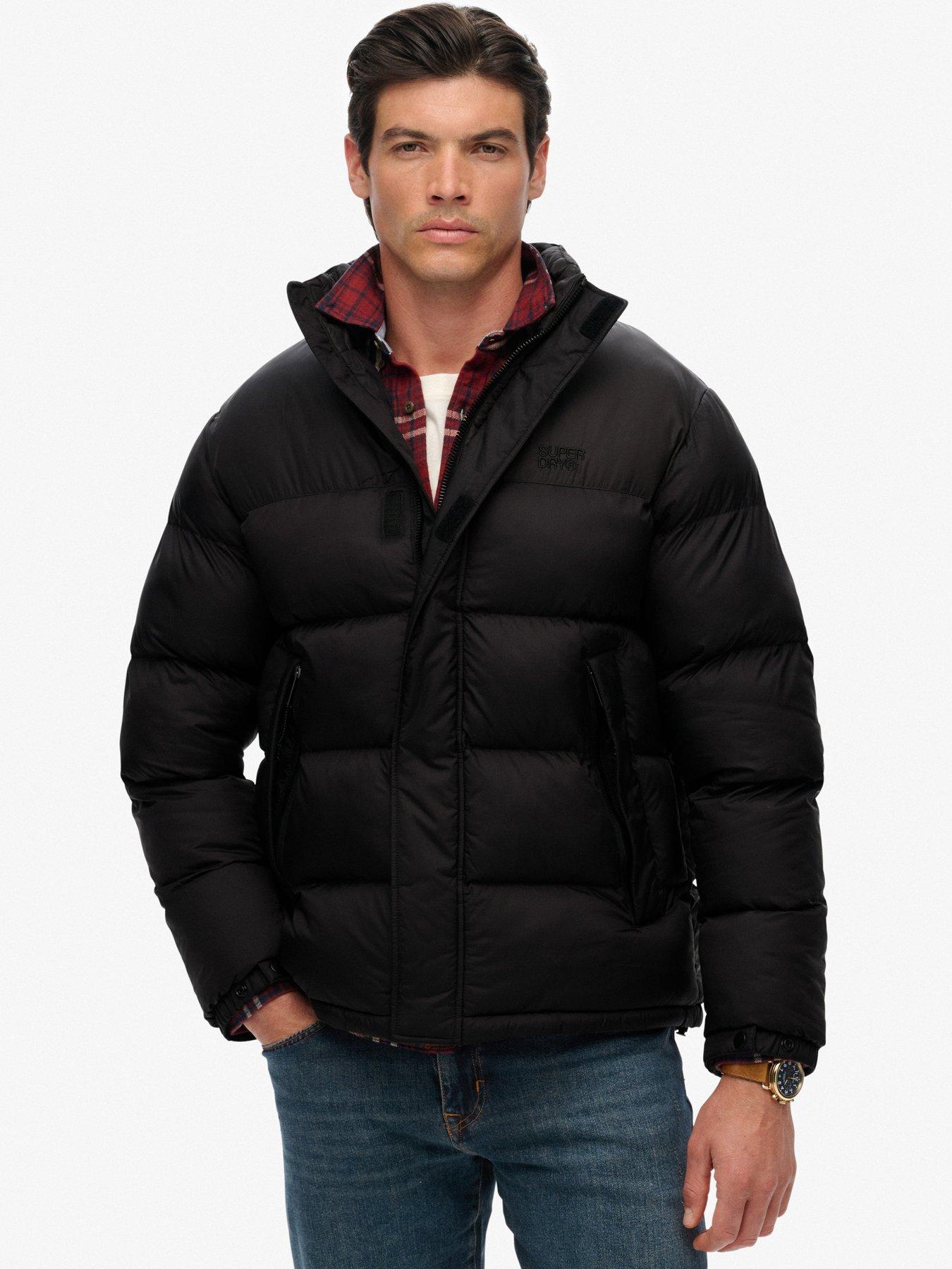 Image 1 of 6 of Superdry Non Hooded Tech Padded Jacket - Black