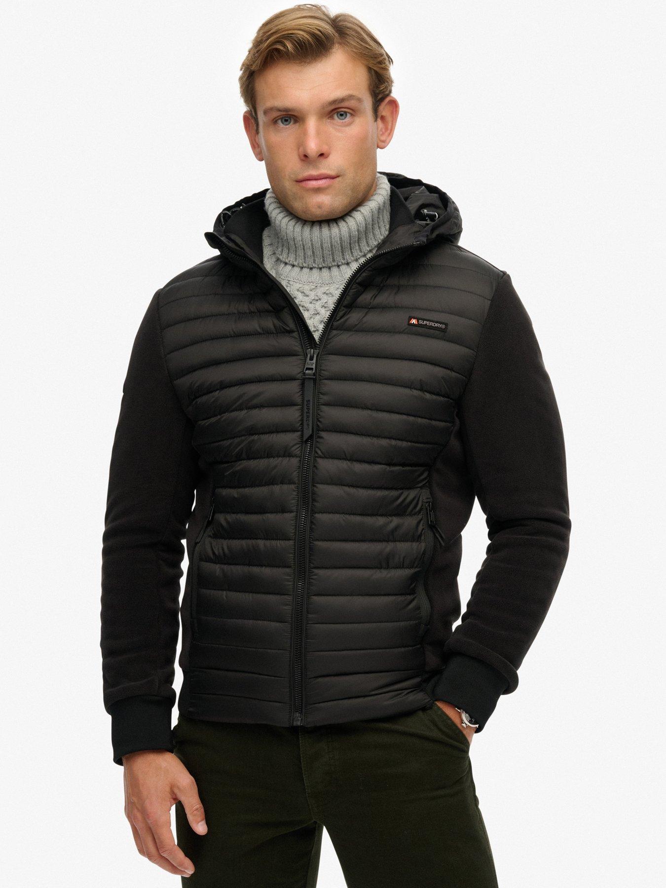Superdry Hood Storm Fleece Hybrid Jacket Black Very Ireland