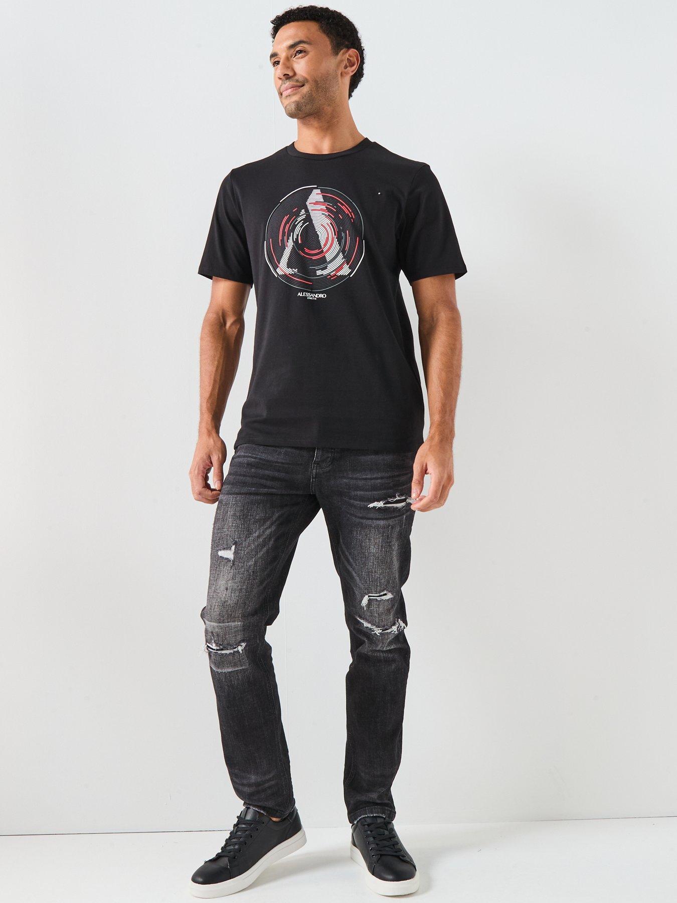 Image 3 of 4 of Alessandro Zavetti Centro Short Sleeve T-Shirt - Black