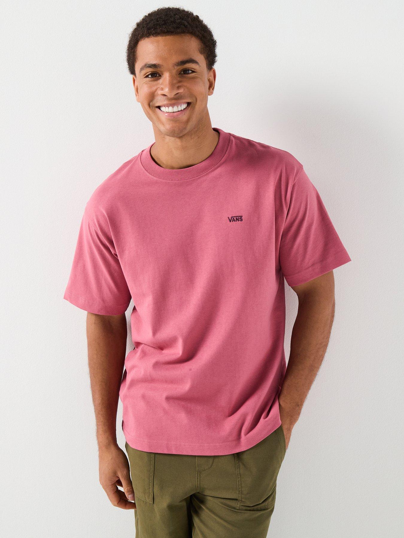 Vans Mens Left Chest Oversized Short Sleeve T-Shirt - Red